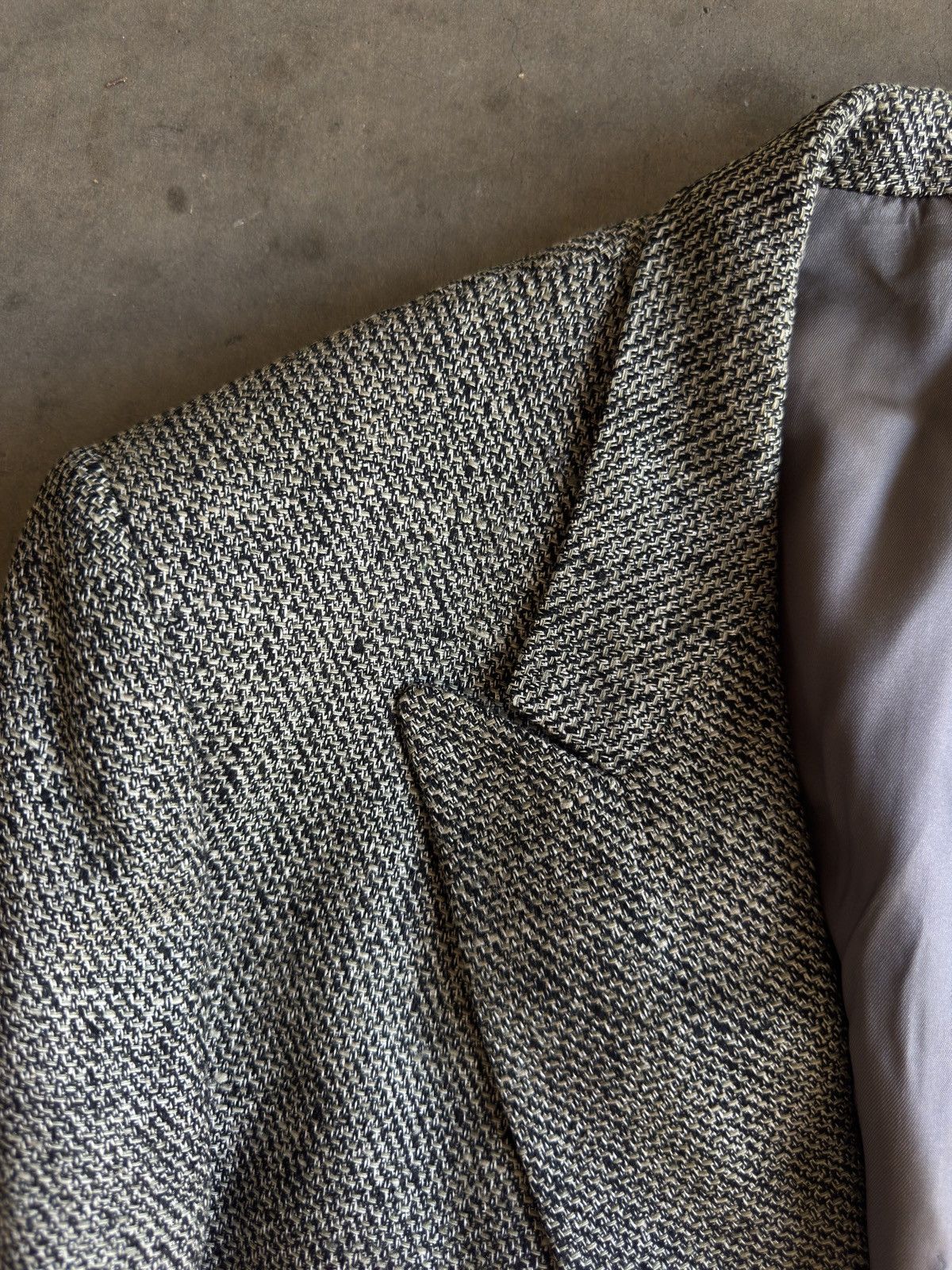 Dior Christian Dior Monsieur Vintage Silk Slub Tweed DB Jacket Size 44R - 6 Thumbnail