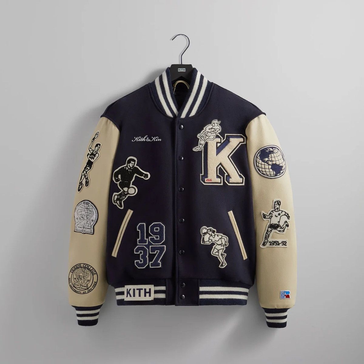 Kith × Russell Athletic Kith Russell Athletic CUNY Queens College Golden Bear Jacket Size US S / EU 44-46 / 1 - 1 Thumbnail
