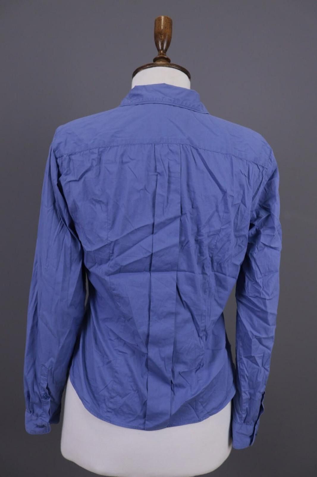Designer Max Mara Blue Button Down Shirt Size US 8 / I 42 / GB 10 Size M / US 6-8 / IT 42-44 - 12 Thumbnail