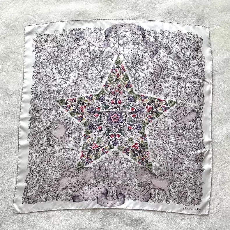 Dior Dior White five-pointed star animal pattern printed mulber Size ONE SIZE - 1 Thumbnail