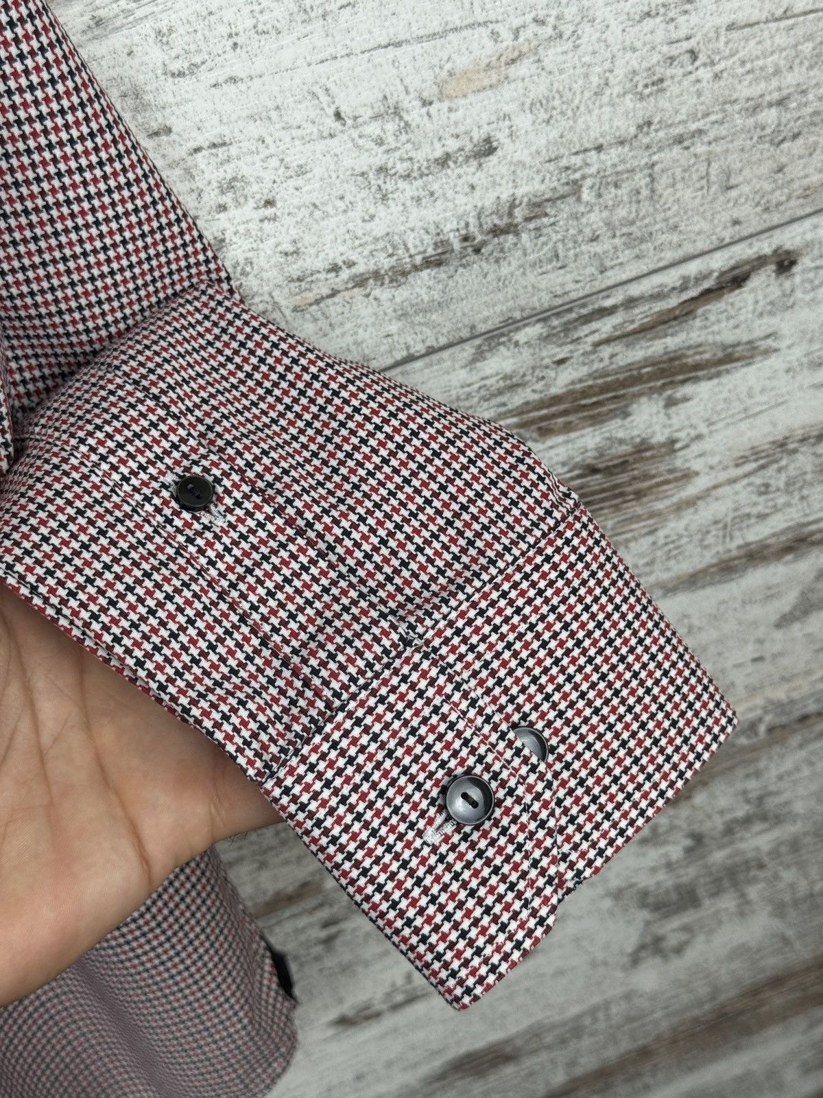 Eton Mens Vintage Eton Black gold label shirts button up 60 years Size US L / EU 52-54 / 3 - 10 Thumbnail