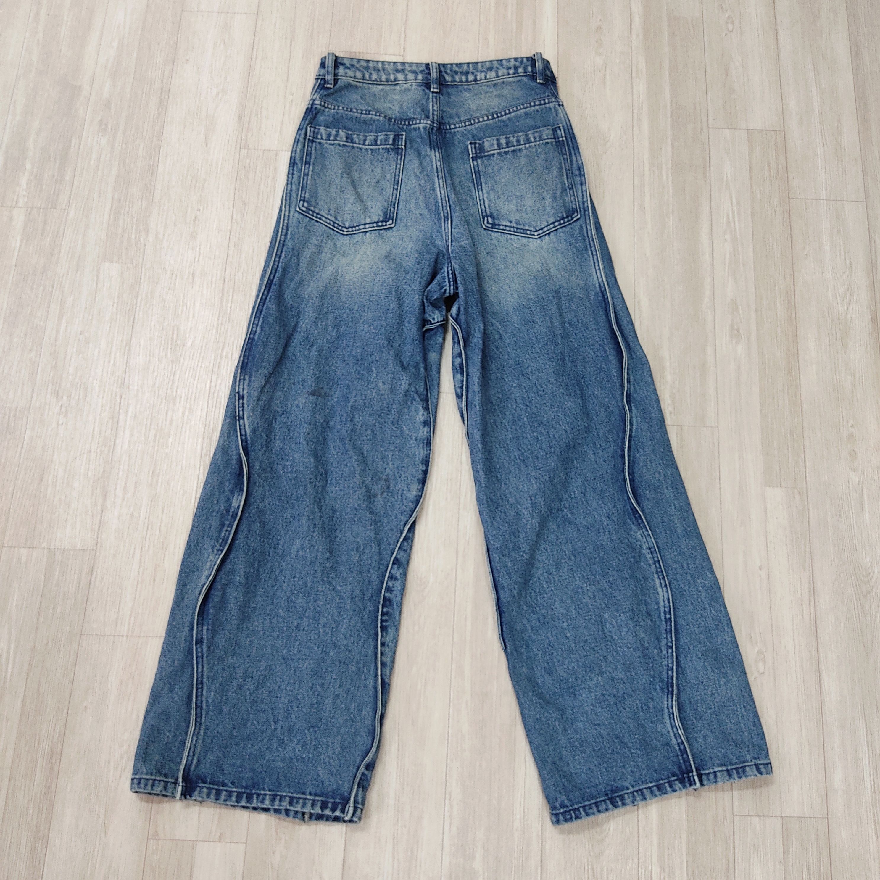 Beauty Beast Sensory Gardens Wide Leg Baggy Washed Denim Pants Size 28" / US 6 / IT 42 - 10 Thumbnail