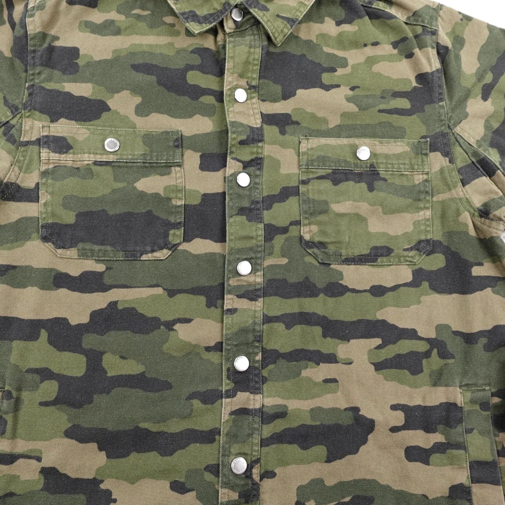 Duluth Trading Company Duluth Jacket Medium Green Camo Lined Heavy Duty Shirt Shacket Utility Canvas Size US M / EU 48-50 / 2 - 3 Thumbnail