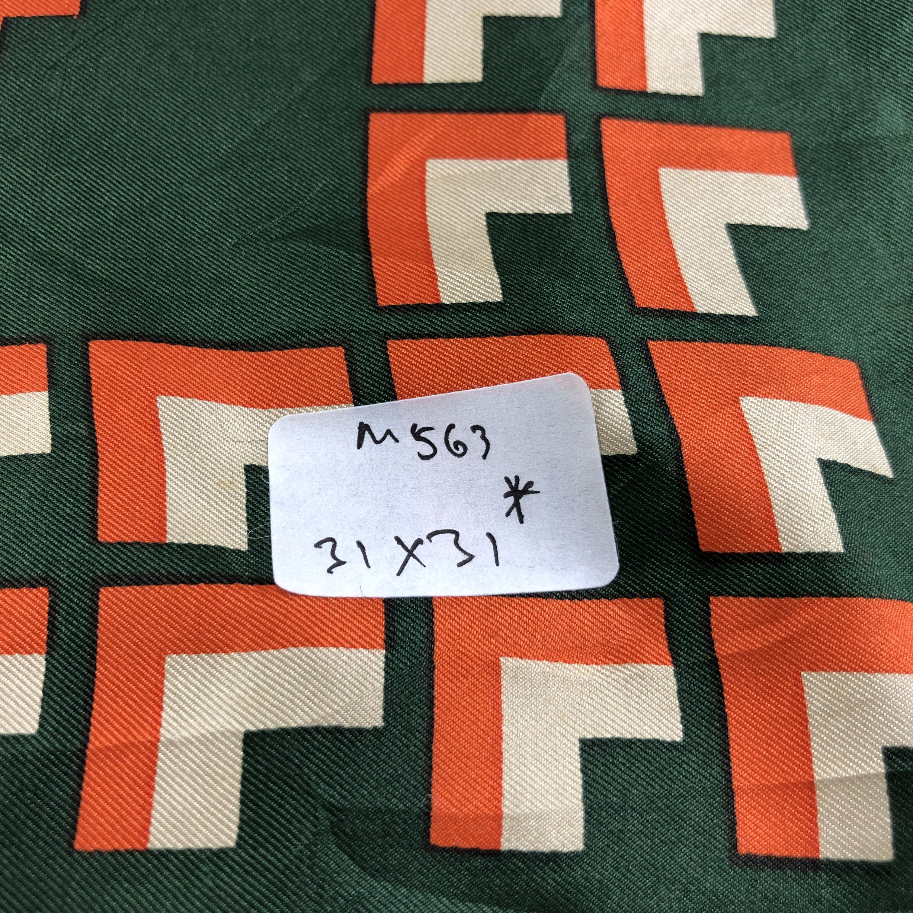 Vintage Luxury Design Silk Scarf M563 Size ONE SIZE - 12 Thumbnail