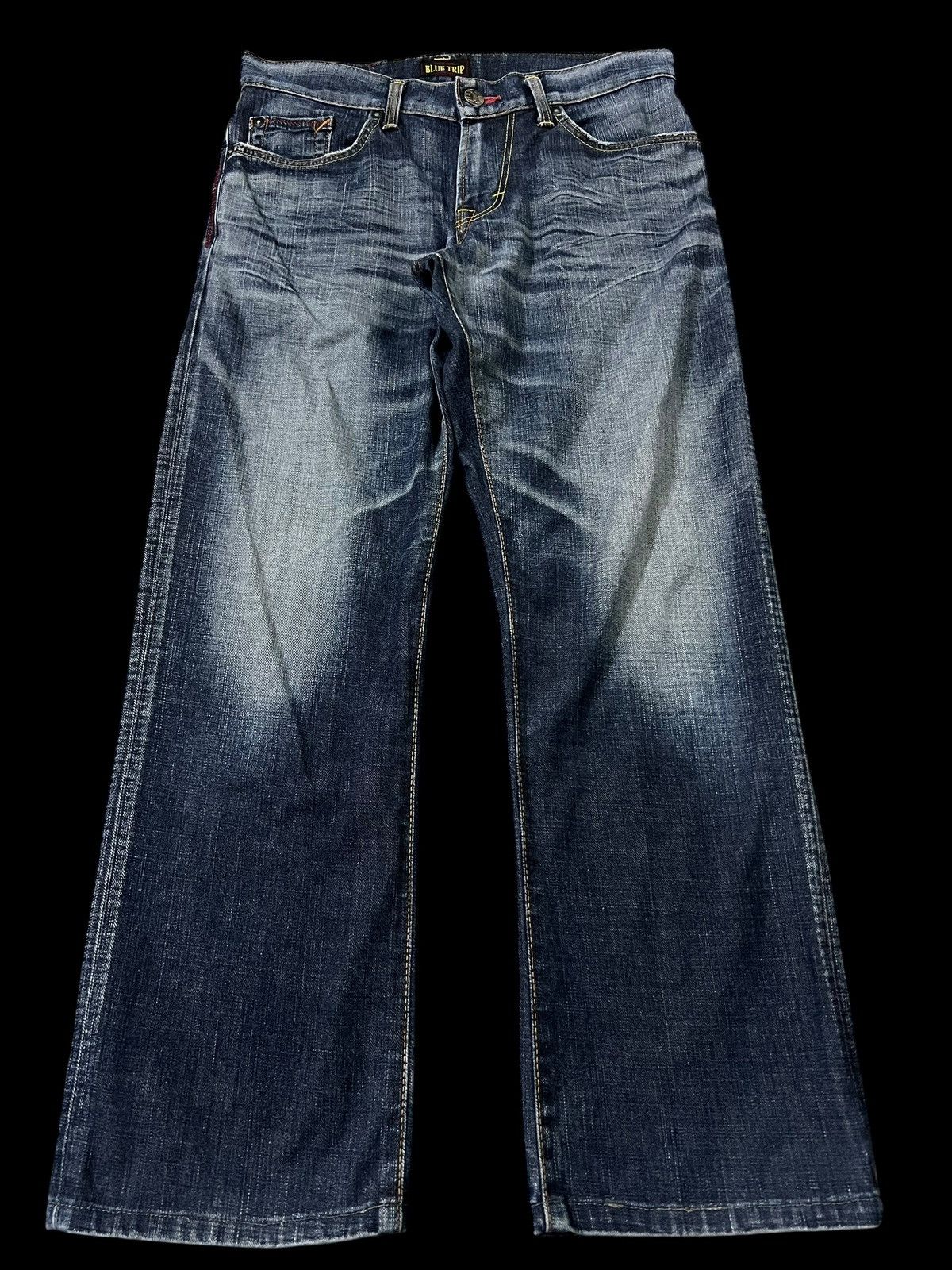 Edwin 💥Vintage Edwin Blue Trip Tokyo Japan Washed Jean Size US 31 - 1 Thumbnail