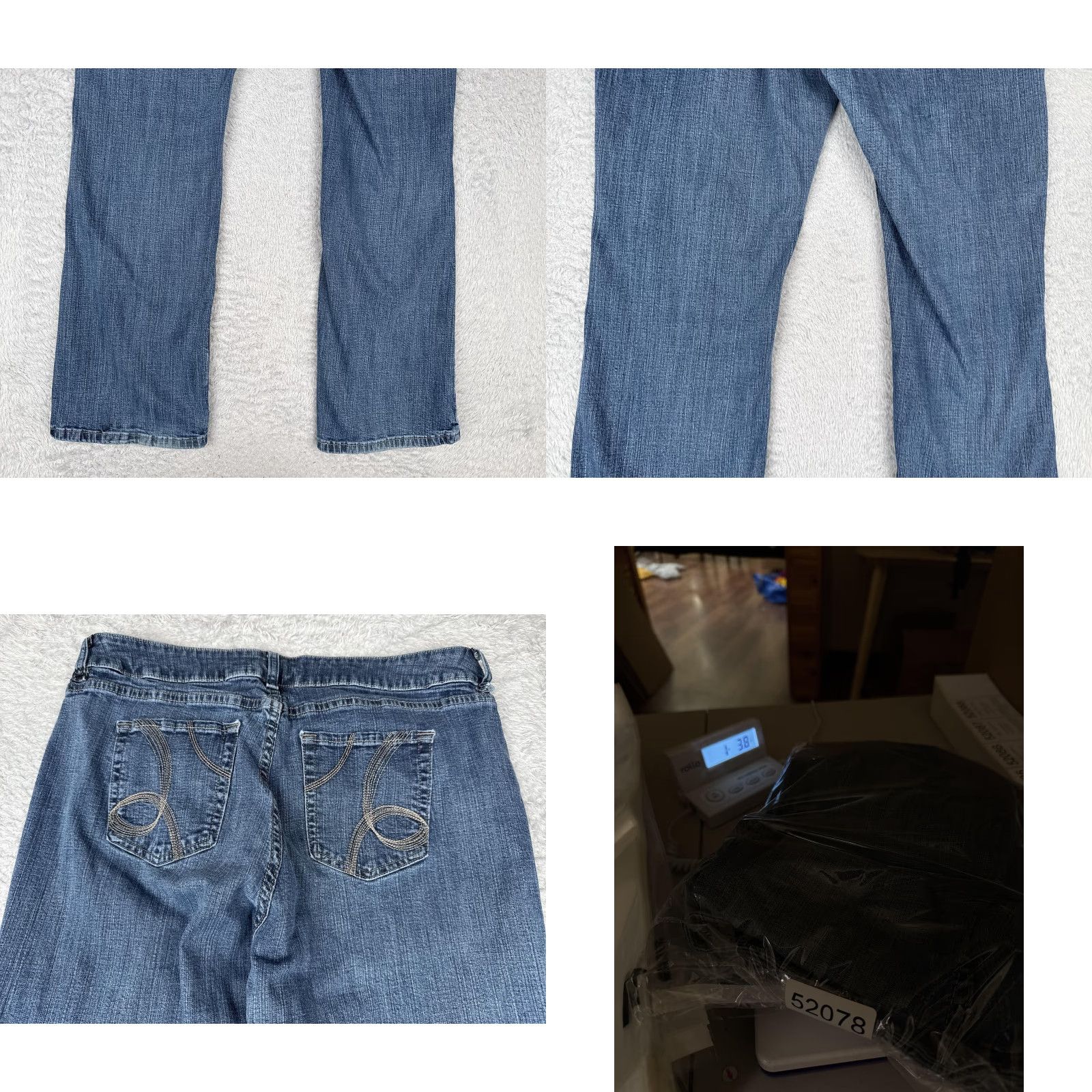 Lee Riders By Lee Jeans Womens 16 Medium Blue Mid Rise Bootcut Stretch Denim 34x30 Size 38" / US 16 / IT 52 - 10 Thumbnail