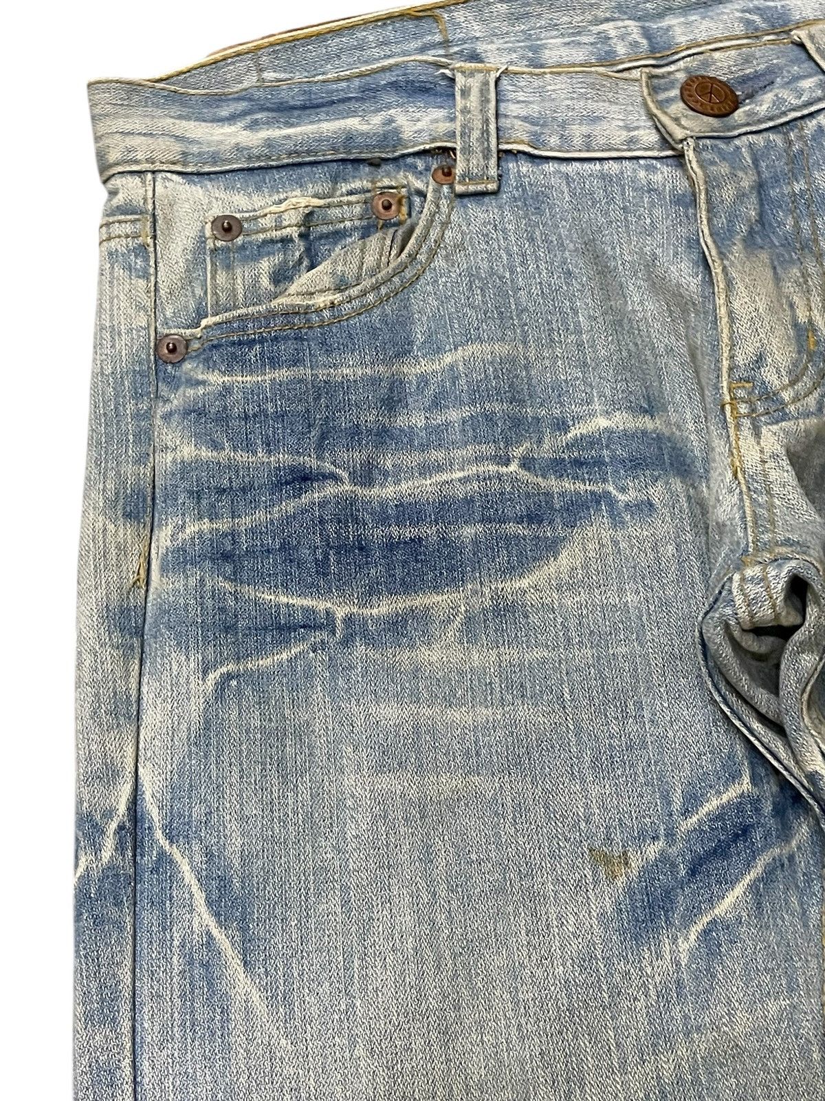 Hysteric Glamour Hysteric Glamour Style I ❤️ Surf Patched Muddy Wash Jeans Size US 32 / EU 48 - 10 Thumbnail