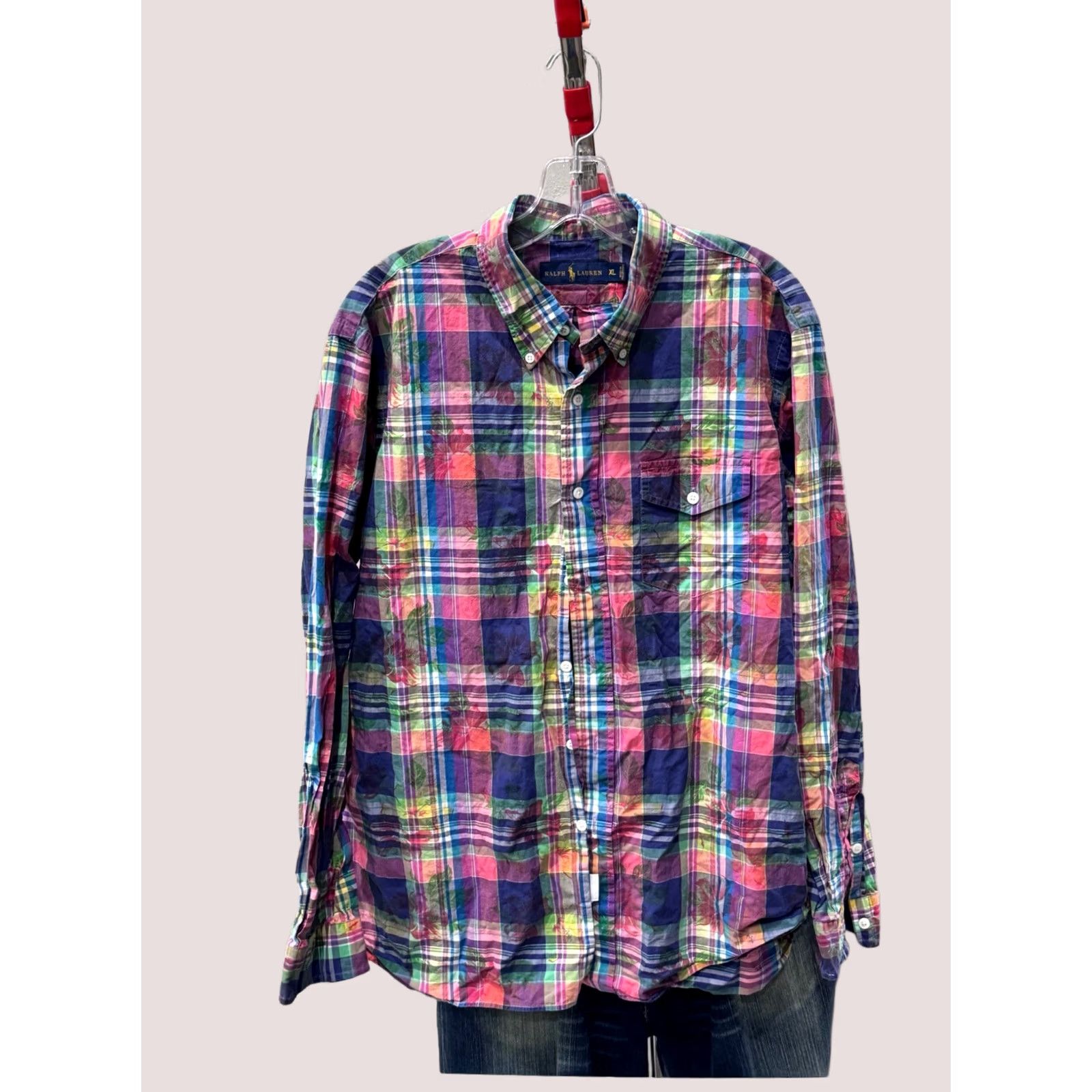 Polo Ralph Lauren Polo Ralph Lauren Plaid Floral LONG SLEEVE SHIRT XL Mens Size US XL / EU 56 / 4 - 1 Thumbnail