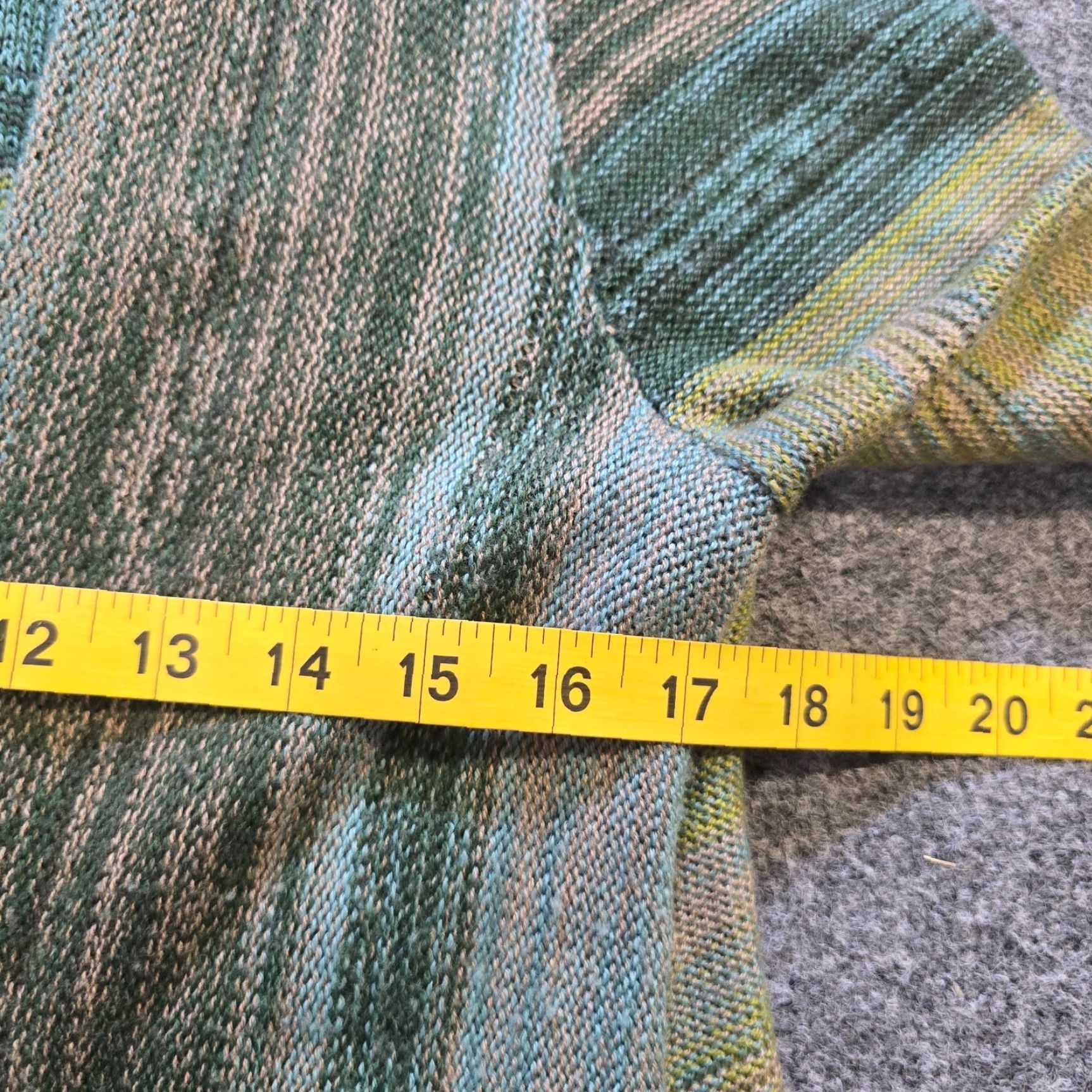 J. Jill J. Jill Sweater Cardigan Womens Size S Green Striped Open Pockets Capsule Style Regular Knit Sleeve Long Size S / US 4 / IT 40 - 6 Thumbnail