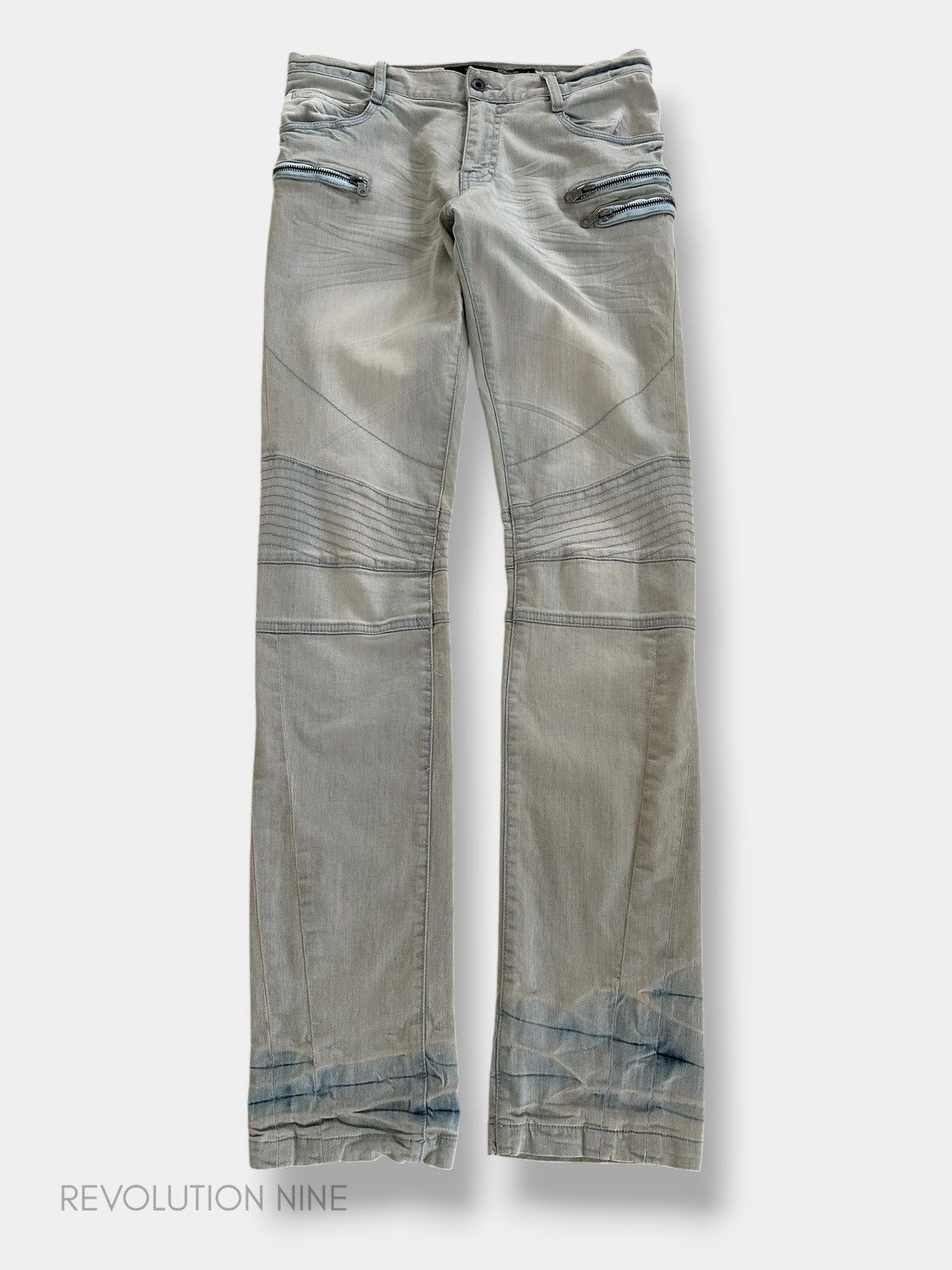 Schlussel Schlüssel ice wash biker denim Size US 29 - 1 Thumbnail