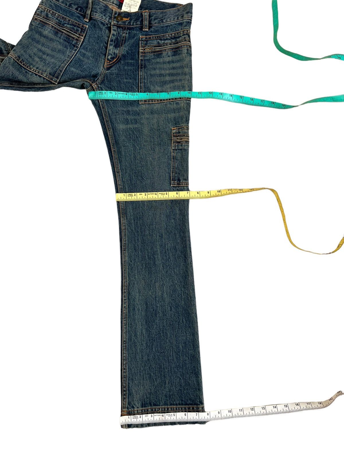 Vintage EDGE ON ALL Japan 6 Zipper Pockets Denim Slim Flare Jeans Size US 29 - 4 Thumbnail
