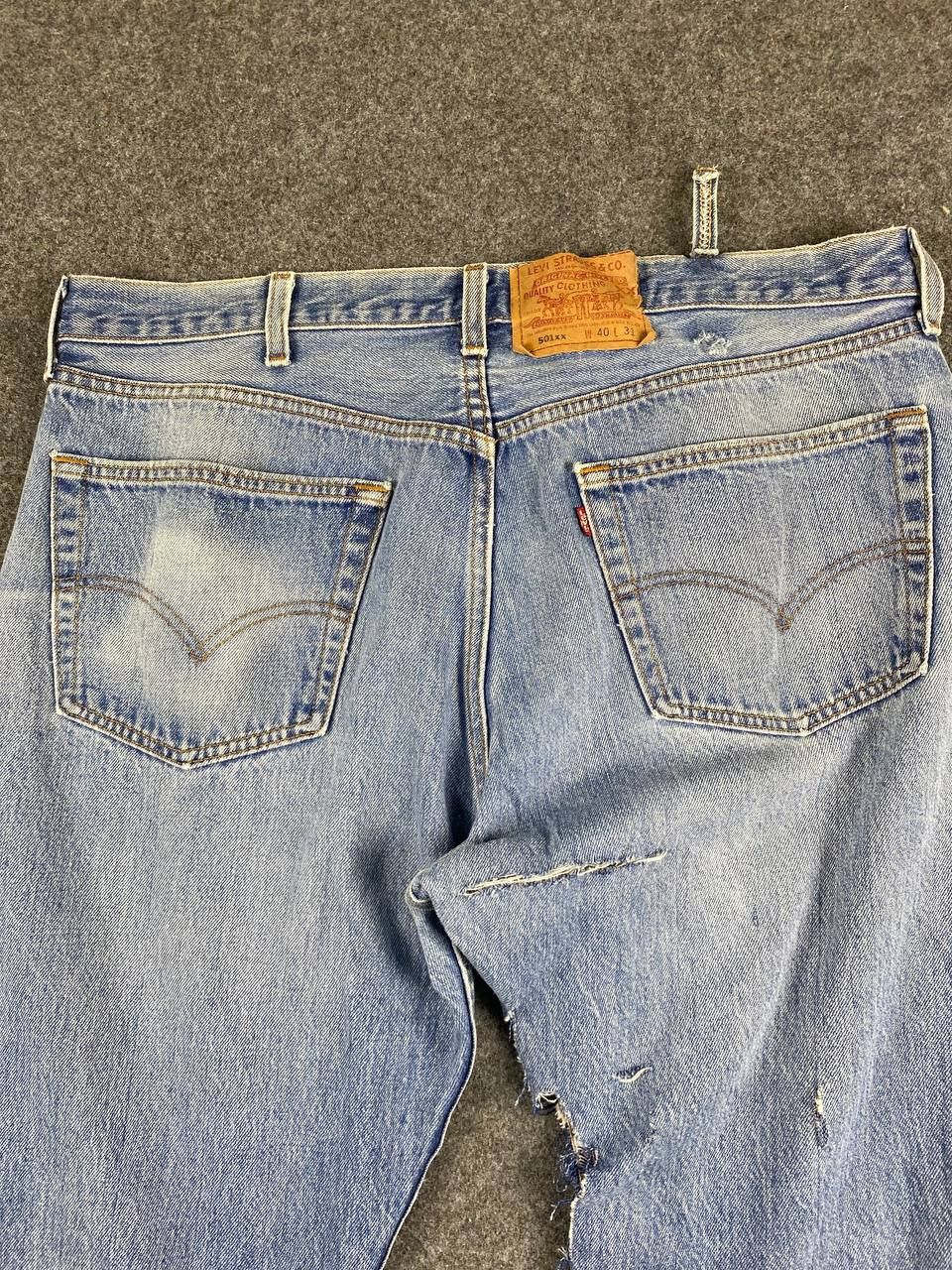 Levi's vintage 80s levis 501 distressed denim Size US 39 - 3 Thumbnail