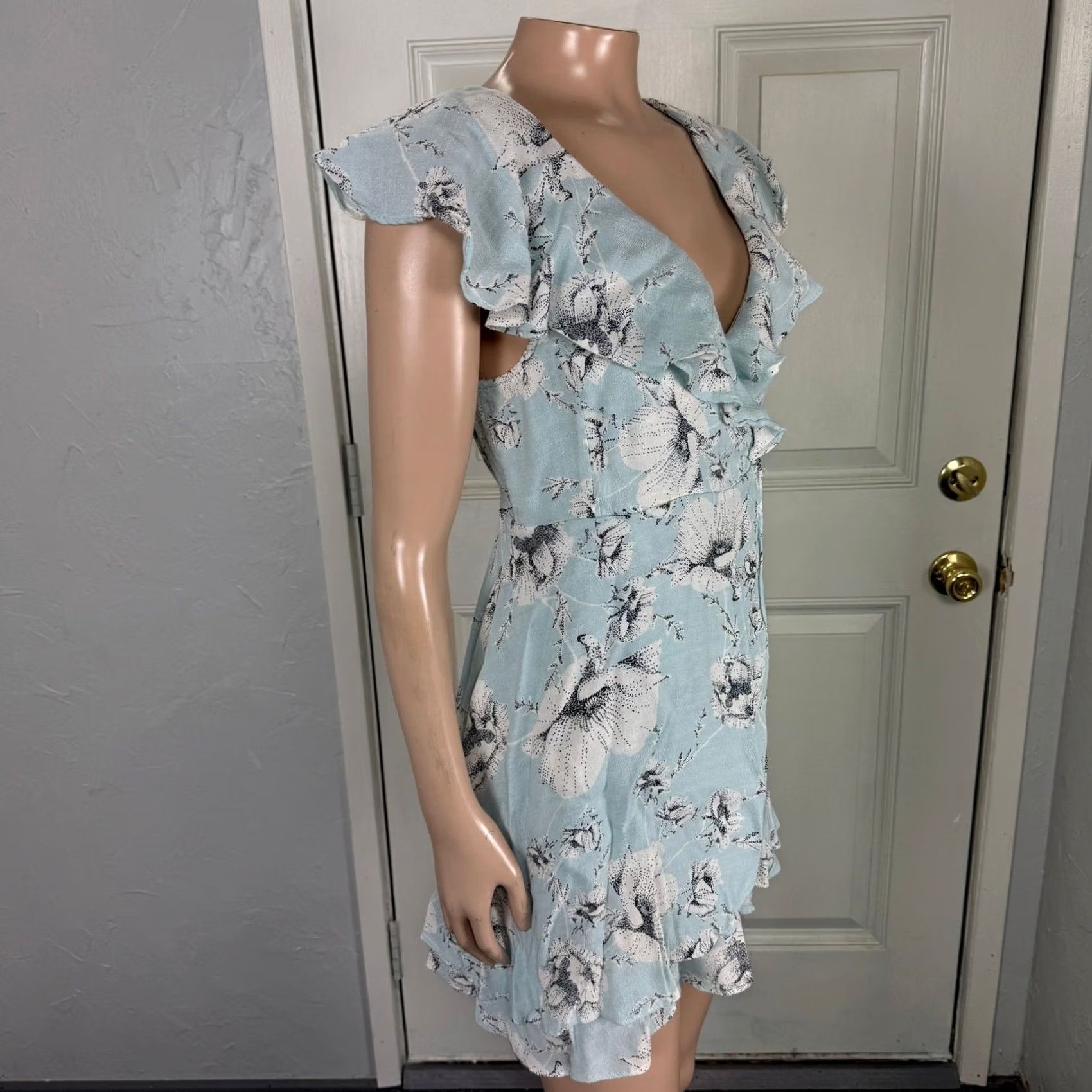 Free People Free People Womens Dress S French Quarter Wrap Floral Boho Tie A4-25 Size S / US 4 / IT 40 - 5 Thumbnail