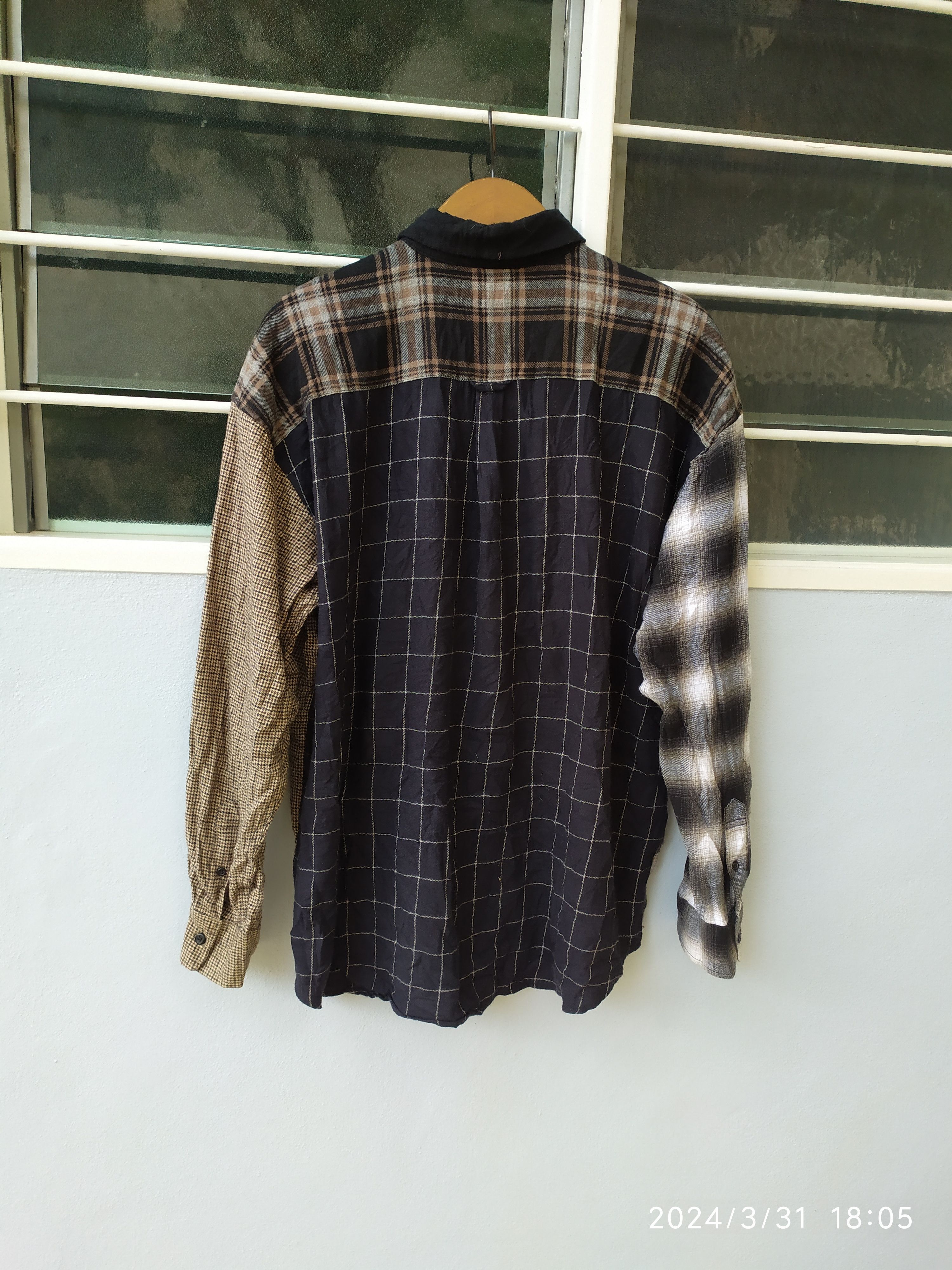 Beauty Beast × Flannel × Japanese Brand Vintage Japanese brand Patch Work Flannel Shirt Size US L / EU 52-54 / 3 - 2 Thumbnail