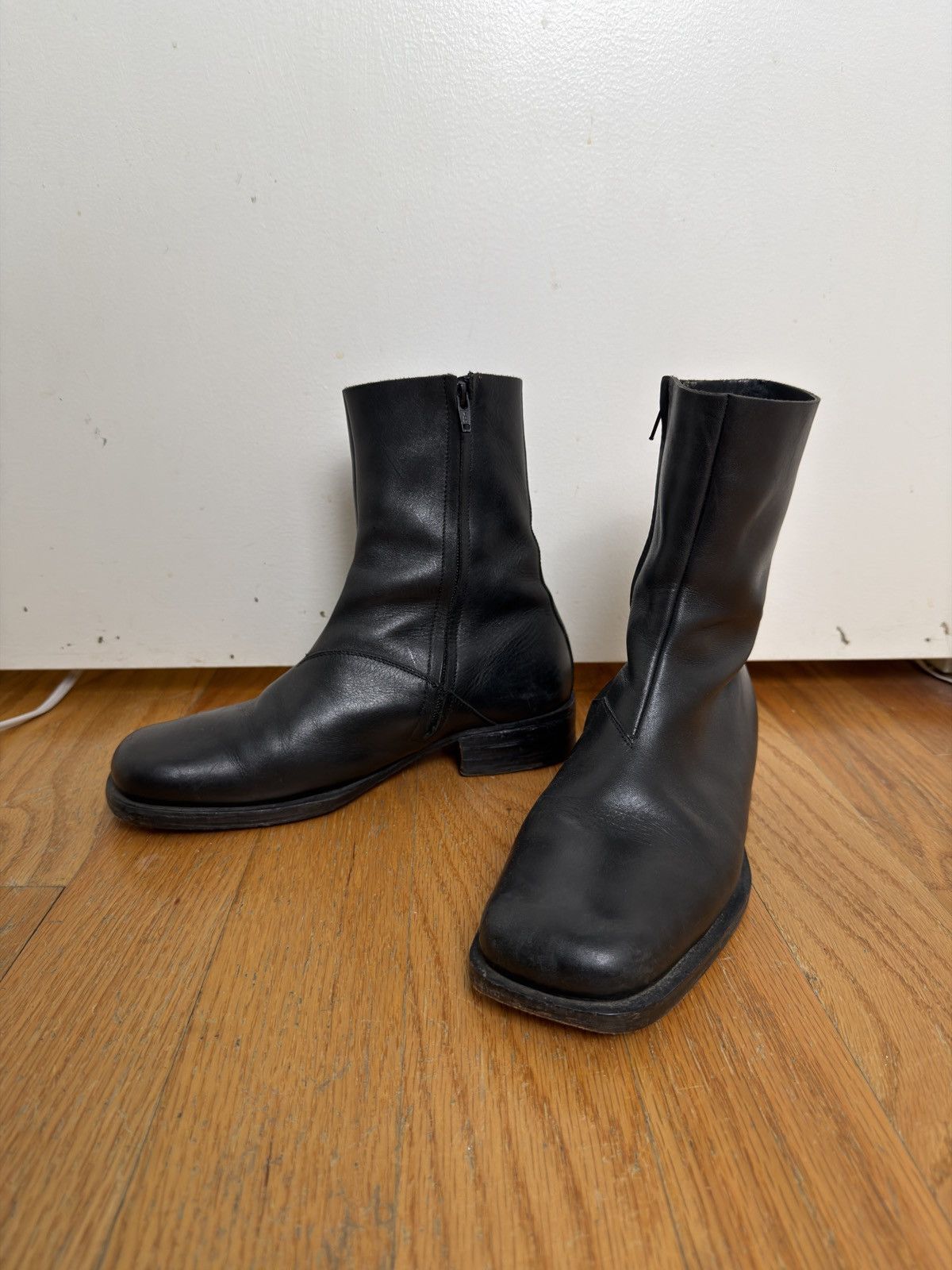 Maison Margiela Artisanal Square-Toe Boots c. 2002 Size US 7 / EU 40 - 1 Thumbnail