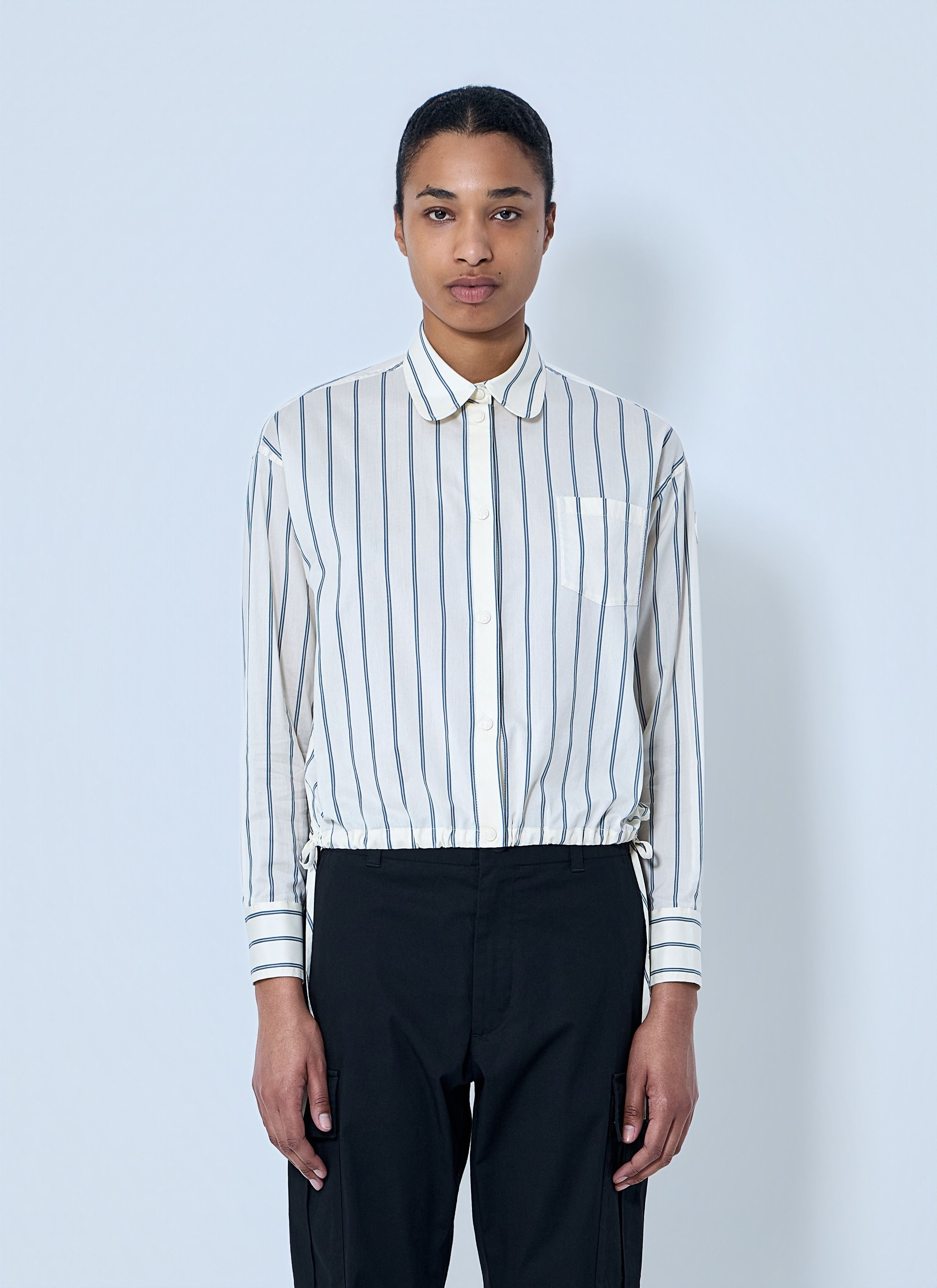 Moncler Striped Cotton Shirt Size M / US 6-8 / IT 42-44 - 1 Thumbnail