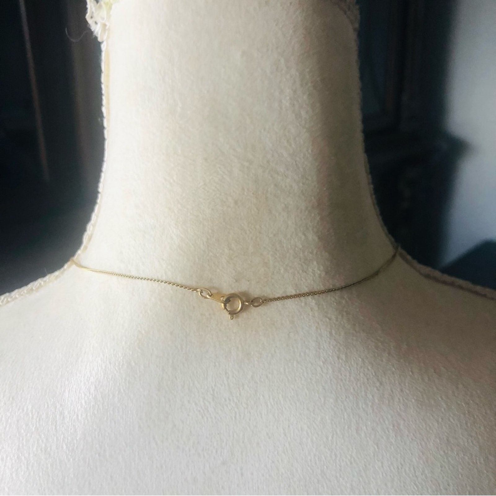 Vintage Vintage genuine goldstone cross pendant on chain necklace Size ONE SIZE - 7 Thumbnail
