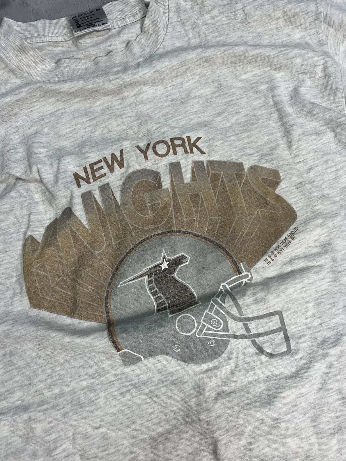 NFL × Vintage Rare Knight New York Jersey 1991 Vintage Men's T-Shirt Size US XL / EU 56 / 4 - 2 Thumbnail