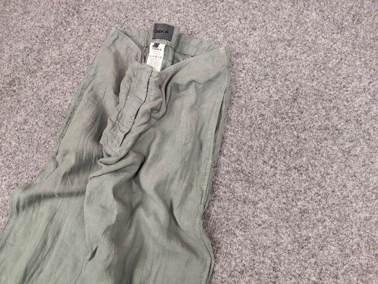 OSKA Oska Germany Design Linen pistachio color Light Baggy Pants Size 32" / US 10 / IT 46 - 4 Thumbnail