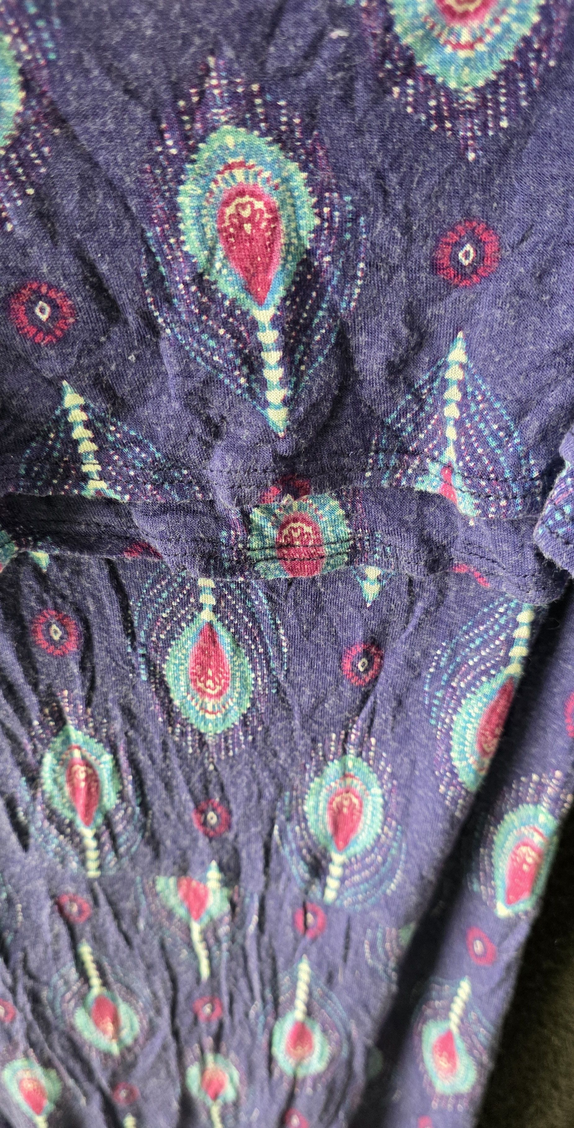 Other Pink Republic Navy Purple Paisley Print Ruffle Dress S Size S / US 4 / IT 40 - 4 Thumbnail