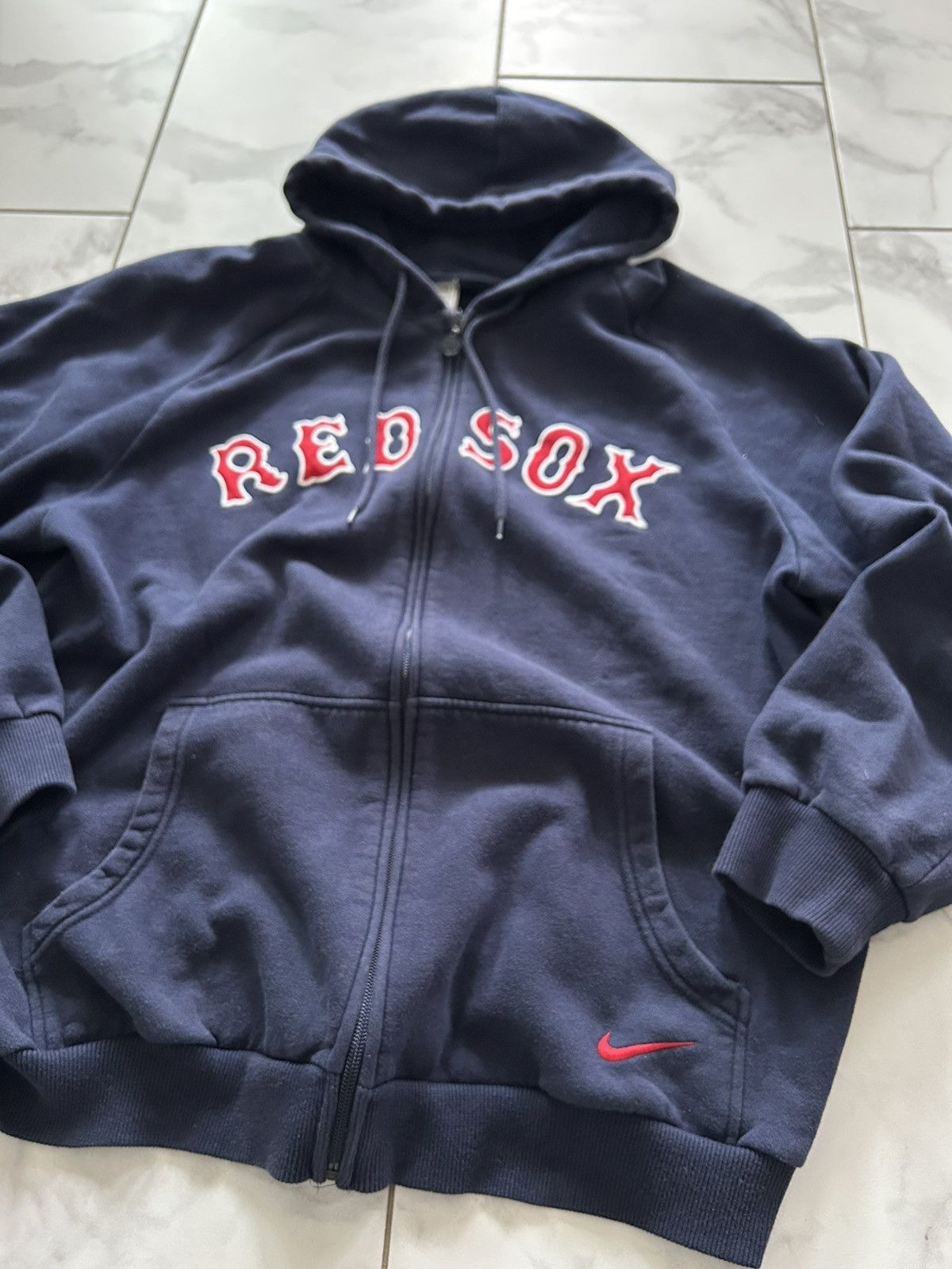 Nike Vintage y2k Nike Boston Red Sox Full Zip Boxy Sweater Size US L / EU 52-54 / 3 - 2 Thumbnail