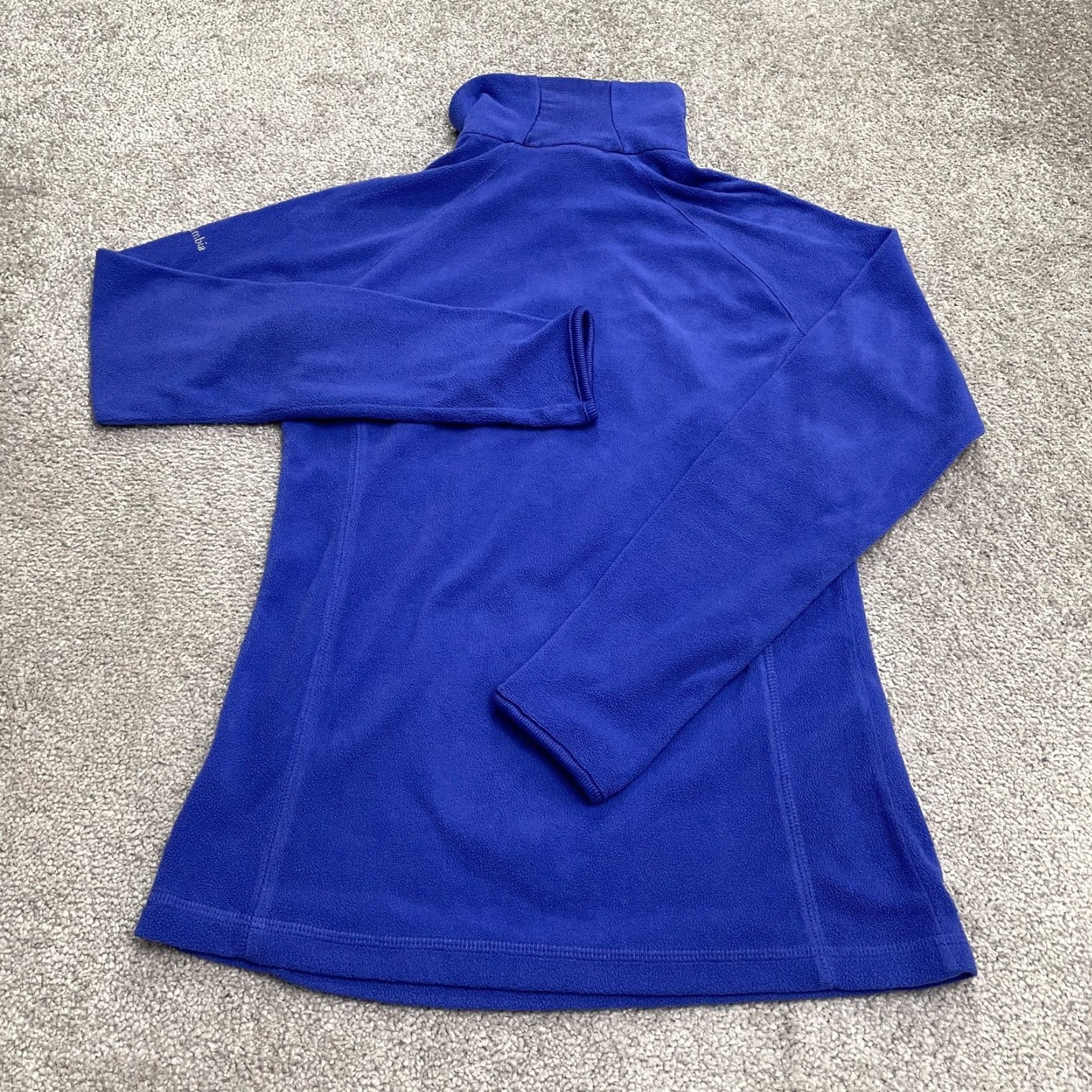 Vintage Columbia Jacket Womens Small Blue 1/4 Zip Fleece Lightweight Outdoor Mid-Length Regular Fit Size S / US 4 / IT 40 - 2 Thumbnail