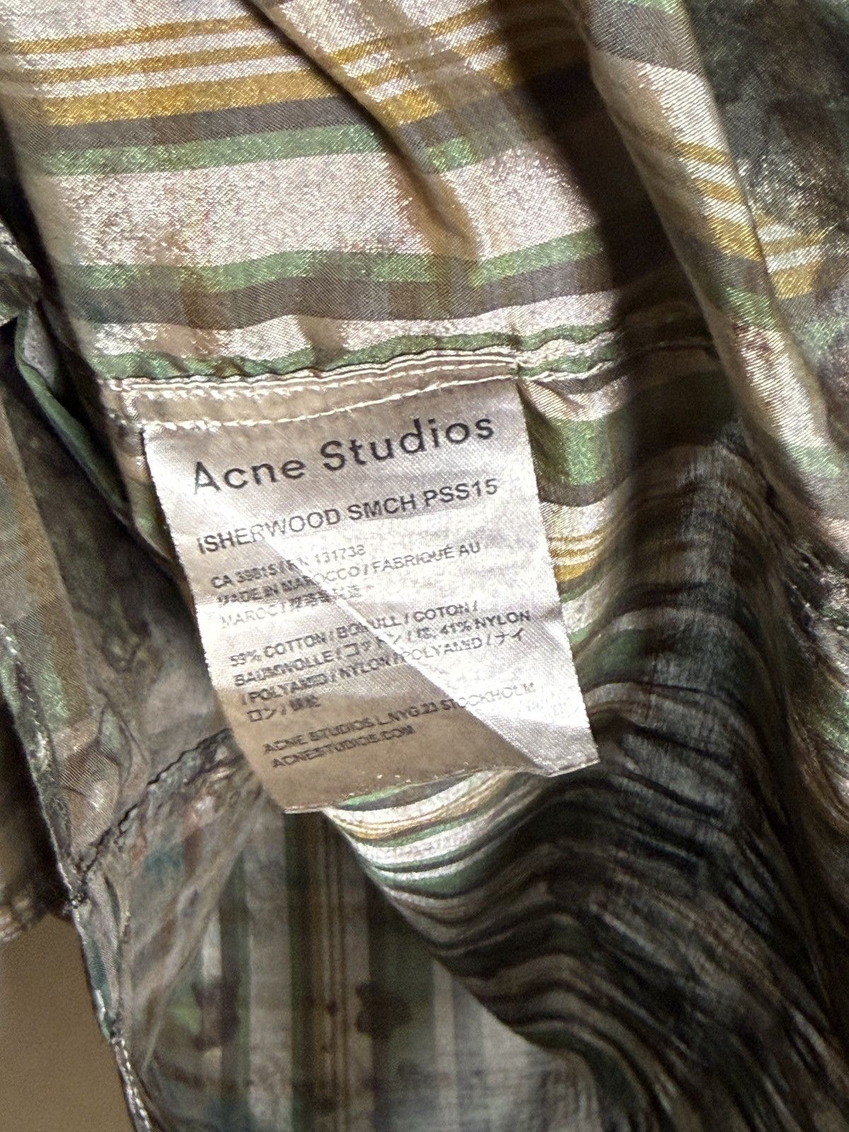 Acne Studios acne 1of1 dyed painters shimmer shirt Size US S / EU 44-46 / 1 - 9 Thumbnail