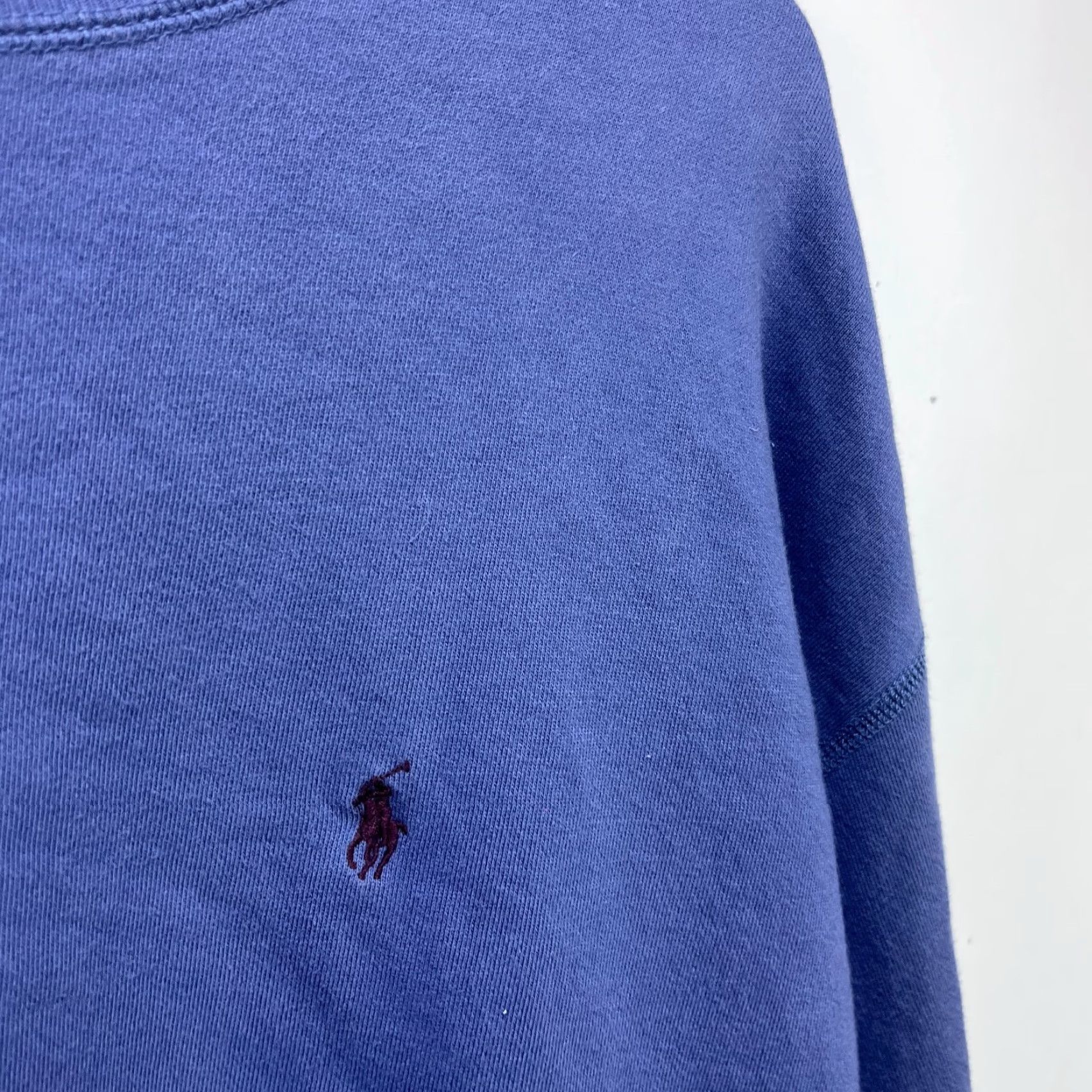 Vintage VINTAGE Polo Ralph Lauren Pony Sweatshirt XL Blue 90s Hooded Crew Neck Sweatshirt Mens Size US XL / EU 56 / 4 - 3 Thumbnail