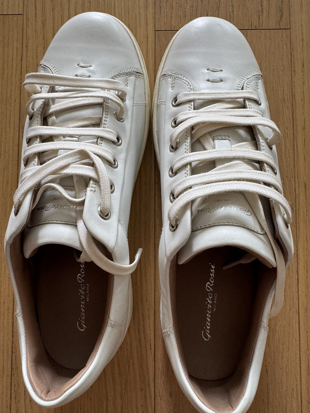 Gianvito Rossi White leather sneakers Size US 7 / EU 40 - 1 Thumbnail