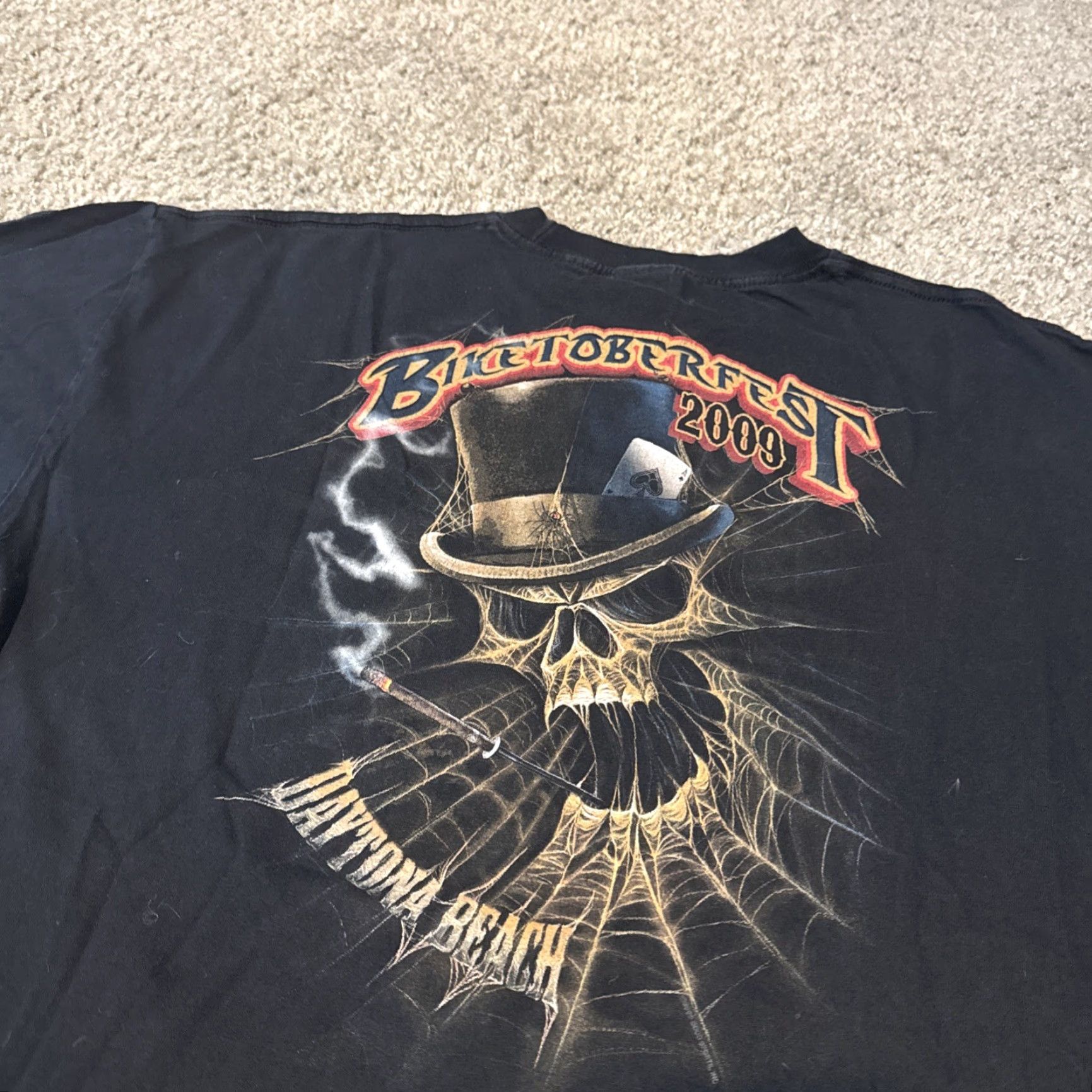 Vintage VINTAGE Biketoberfest 2009 Motorcycle Biker Daytona Beach T-Shirt XL Black Men Mens T-Shirt Motorcycle VTG 2009 Size US XL / EU 56 / 4 - 3 Thumbnail