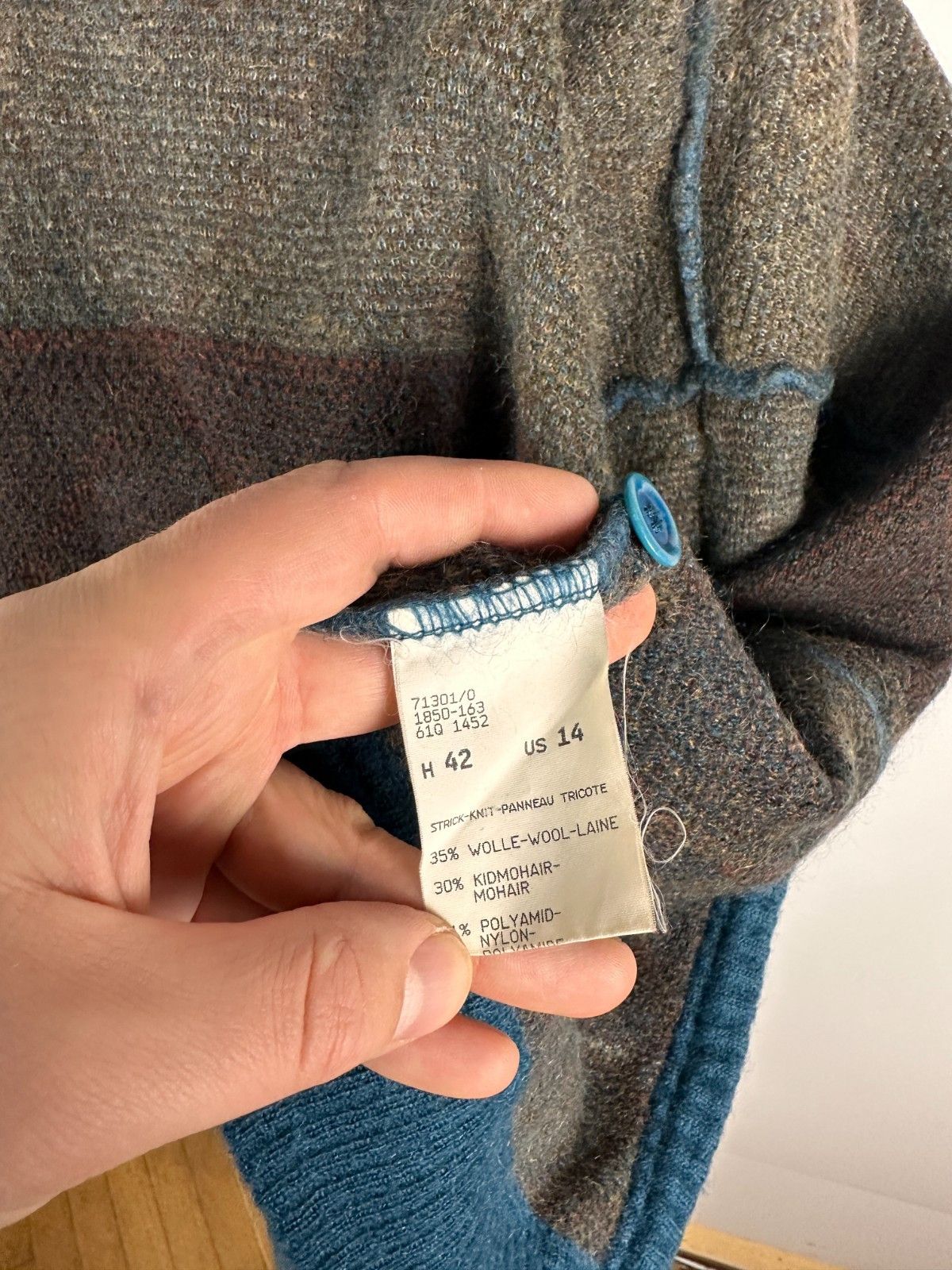 Bogner Vintage Bogner Mohair Cardigan Sweater Knit Fullprint US14 Size XL / US 12-14 / IT 48-50 - 9 Thumbnail