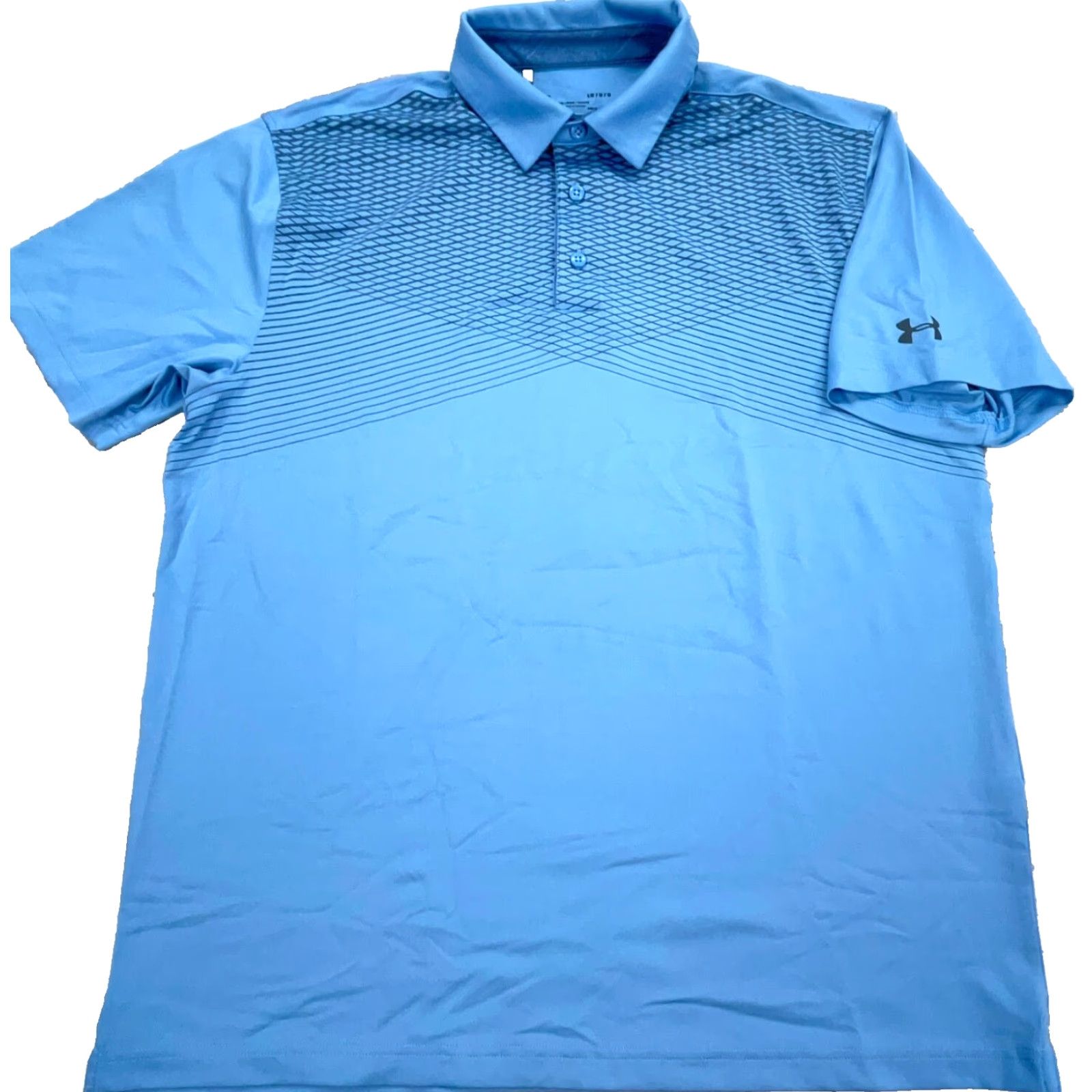 Under Armour Under Armour Polo Shirt Men L Blue Black Loose Golf Tennis Performance HeatGear Size US L / EU 52-54 / 3 - 2 Thumbnail