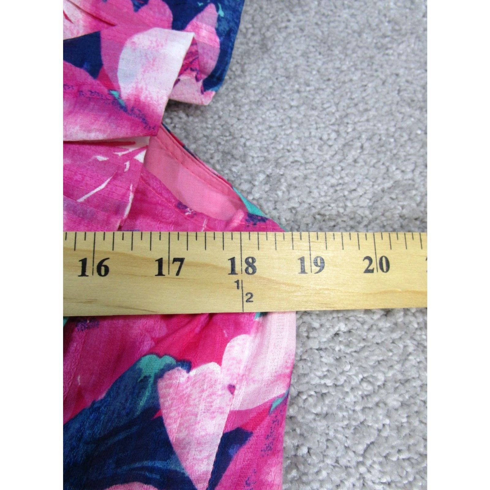 Vintage Draper James Dress Womens 12 Pink Cotton Blouson Floral Sleeveless Round Zip Short Dress Ladies 12 (Regular) Womens Size XL / US 12-14 / IT 48-50 - 6 Thumbnail