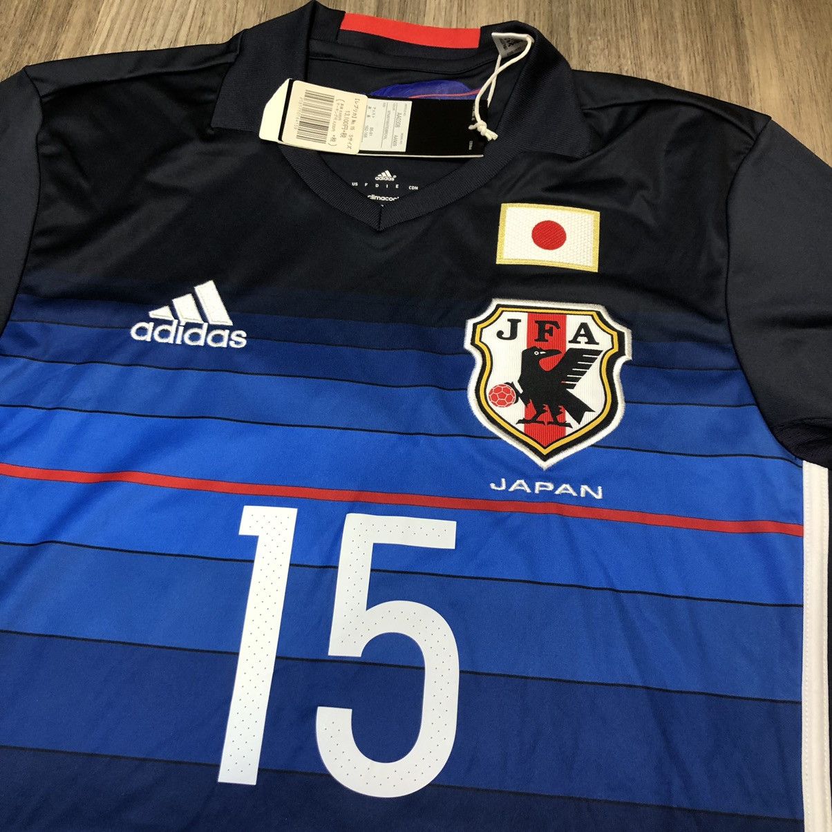Adidas Japan 16/17 home shirt #15 Kanazaki (Bnwt) Size US S / EU 44-46 / 1 - 3 Thumbnail