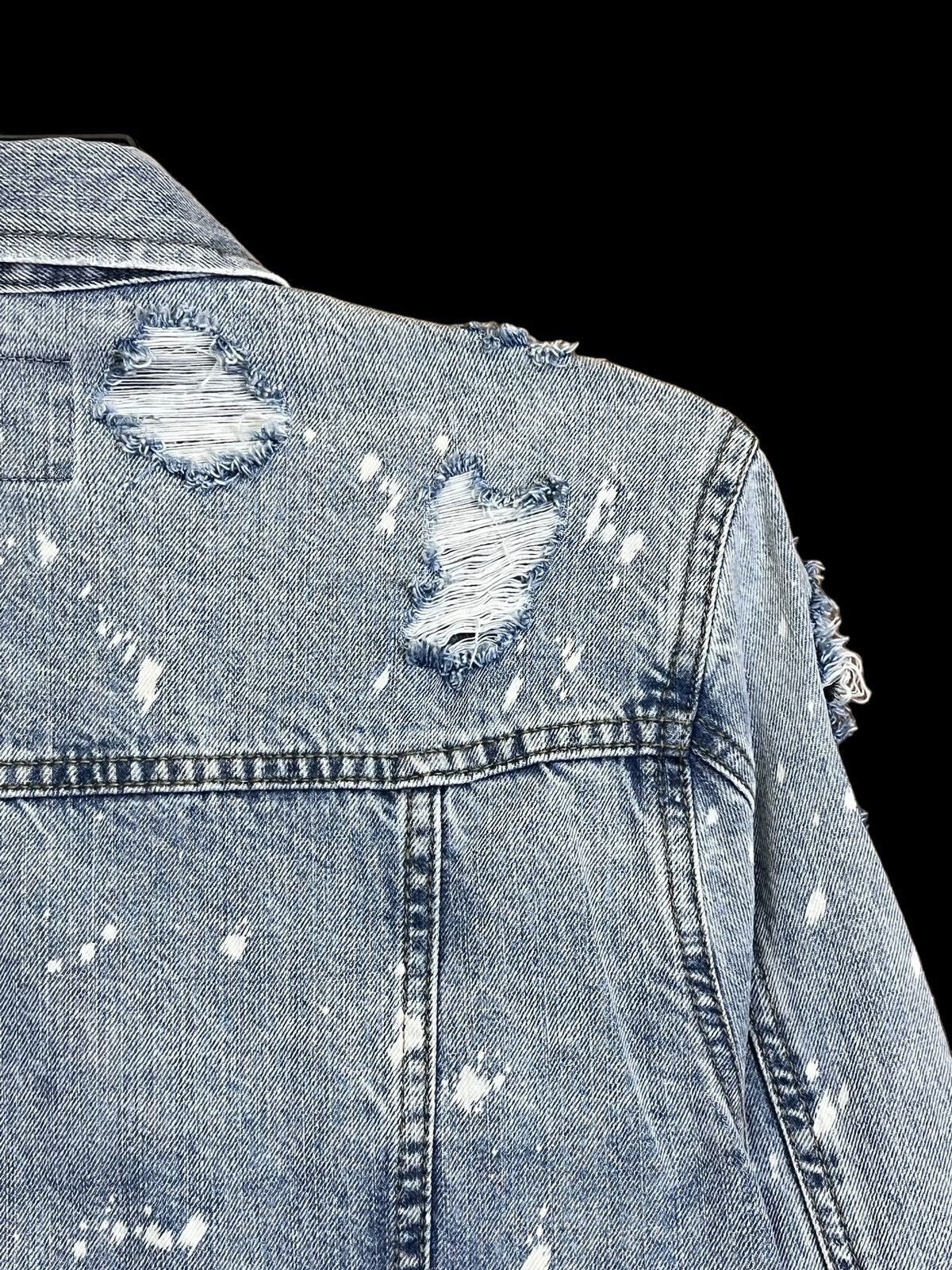 Japanese Brand SICK Y2K VENCE EXCHANGE SUPER DISTRESSED PUNK DENIM JACKET Size US M / EU 48-50 / 2 - 10 Thumbnail