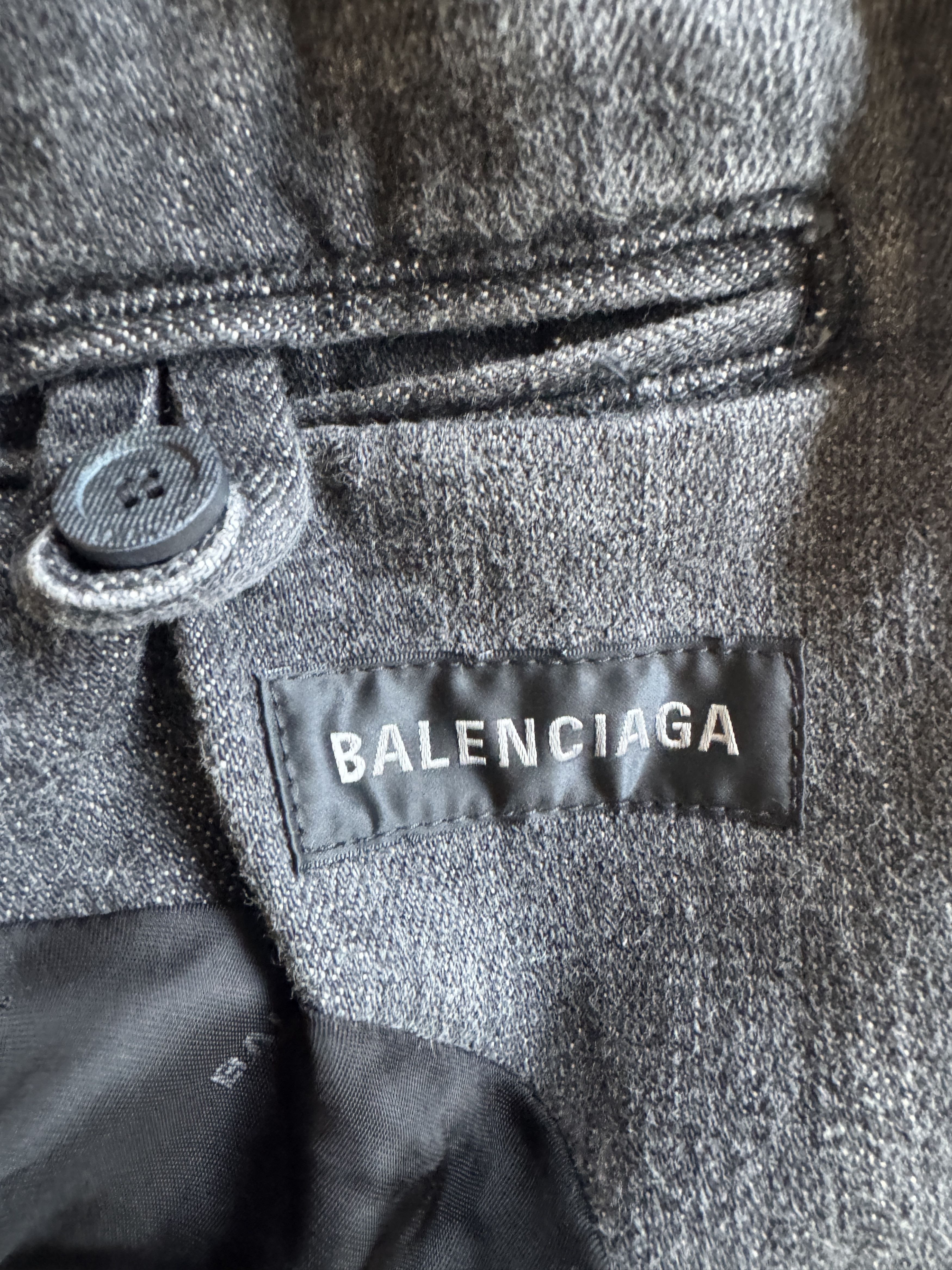 Balenciaga Washed Denim Blazer Size US L / EU 52-54 / 3 - 12 Thumbnail