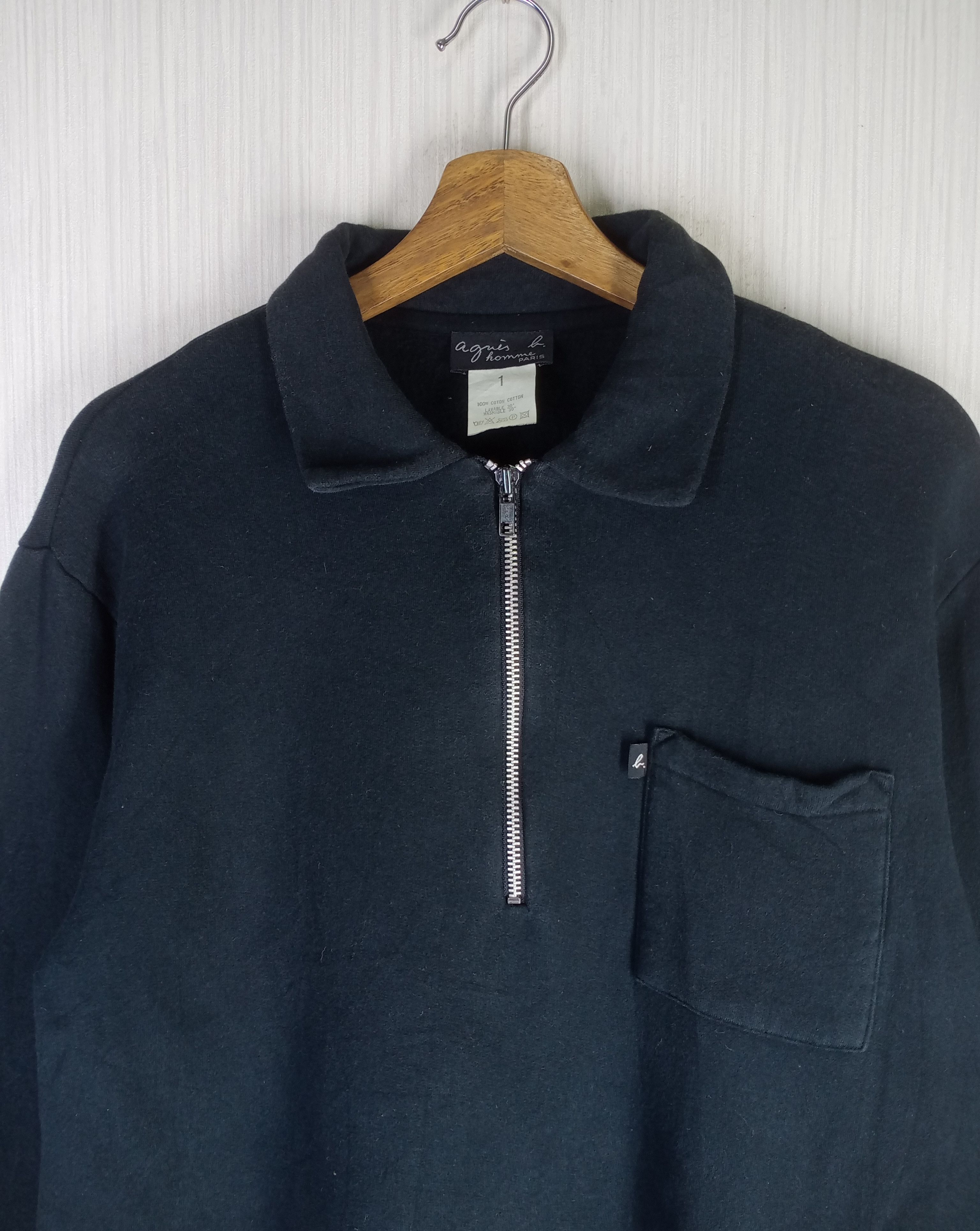 agnes b. Rare Vintage Agnes B. Paris Half Zipper Sweatshirt Size US S / EU 44-46 / 1 - 3 Thumbnail