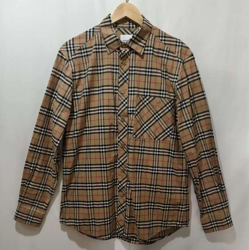 Burberry Burberry Long Sleeve Cotton Check Shirt Size US M / EU 48-50 / 2 - 1 Thumbnail
