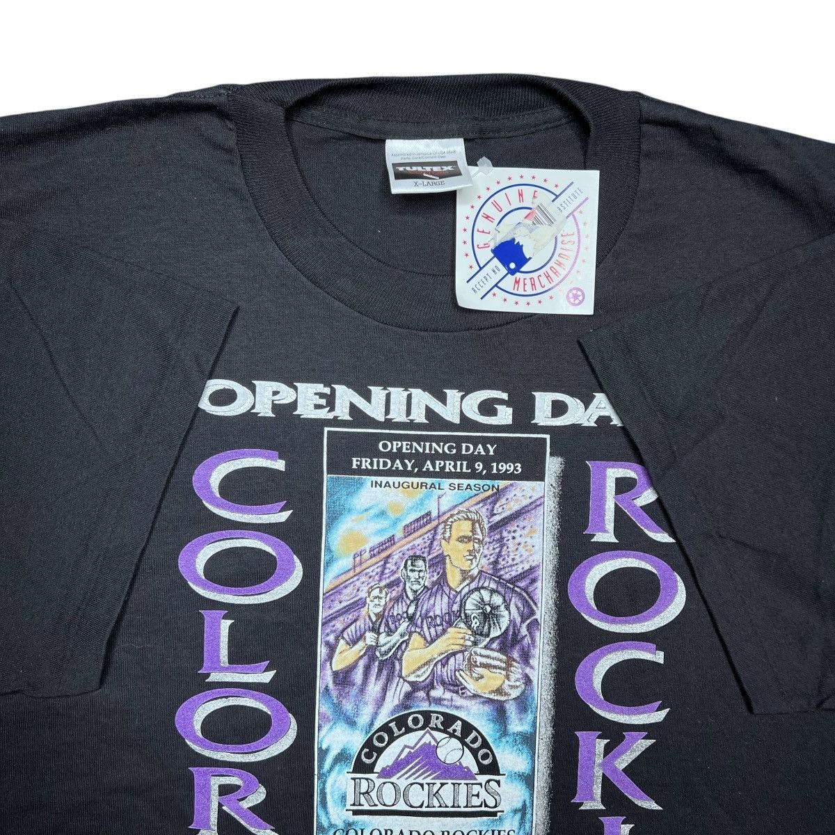 MLB 1993 MLB Colorado Rockies Opening Day Inaugural Season Tee Size US XL / EU 56 / 4 - 2 Thumbnail