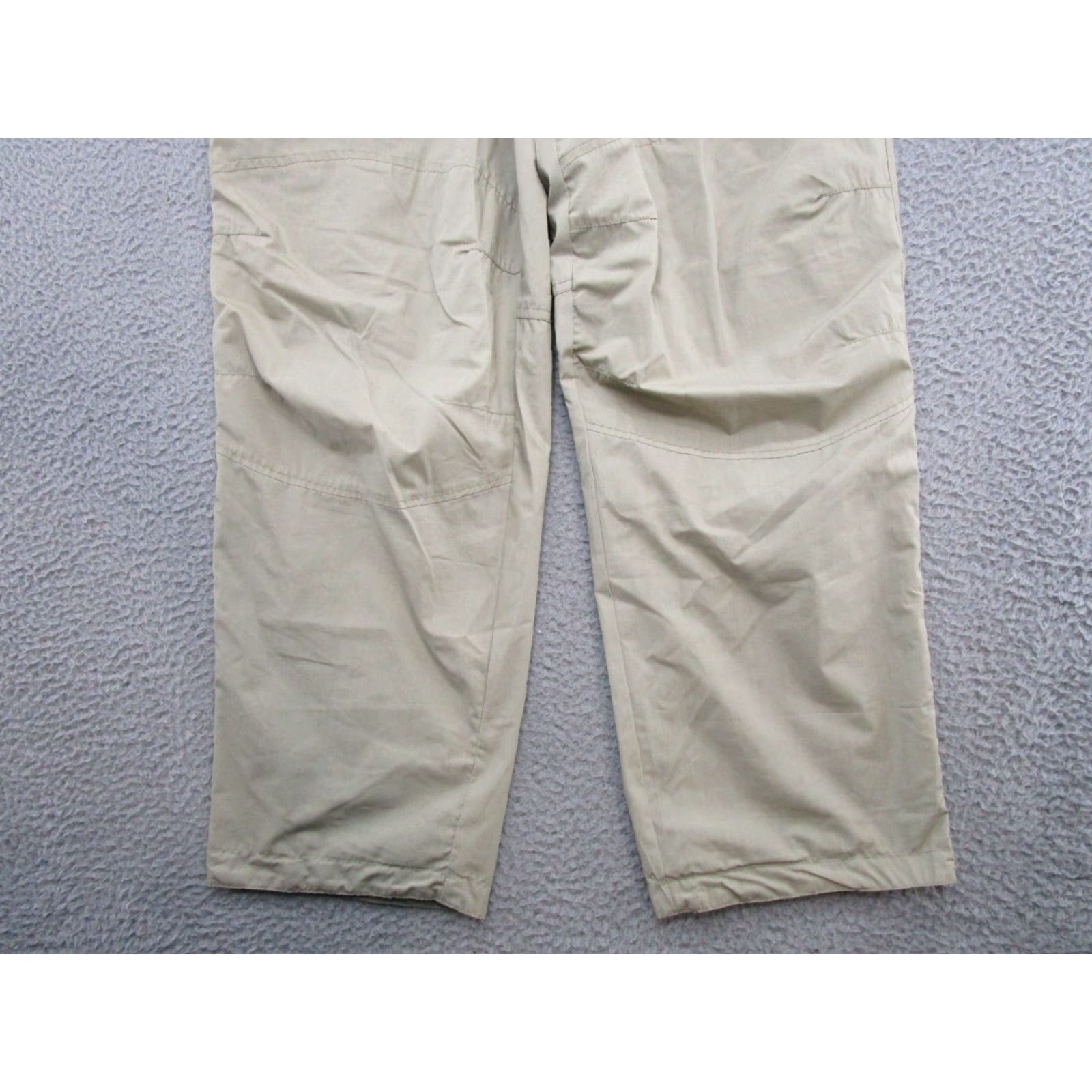 Vintage OTB Pants Mens Size M Beige Pull On Elastic Waist 29in Inseam Reversible Green Cargo Skirt? Size US 31 - 2 Thumbnail
