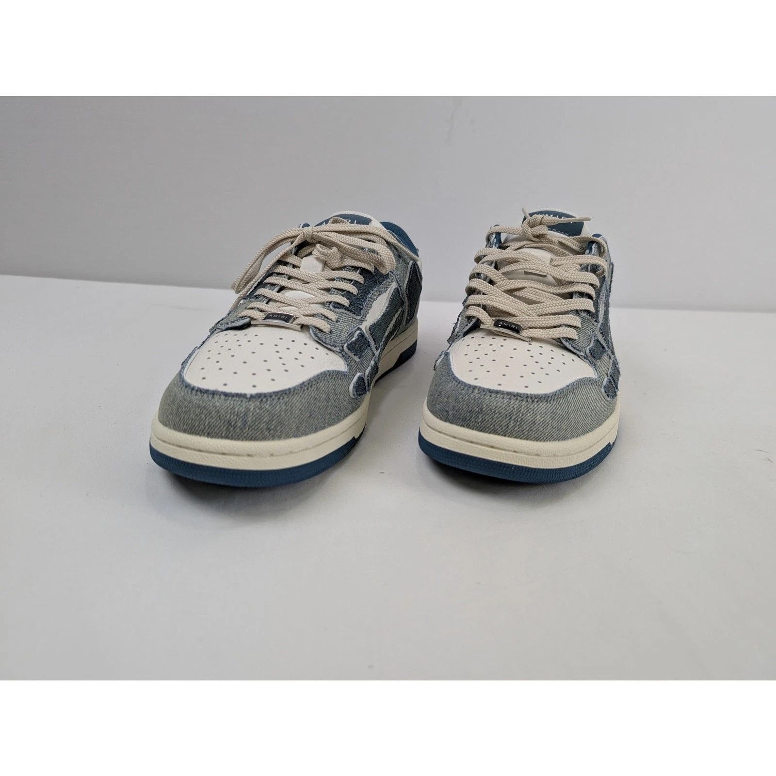Amiri o1rshd1 Q:3 / Vintage Denim Skel Top Low in Slate Blue Size US 12 / EU 45 - 6 Thumbnail