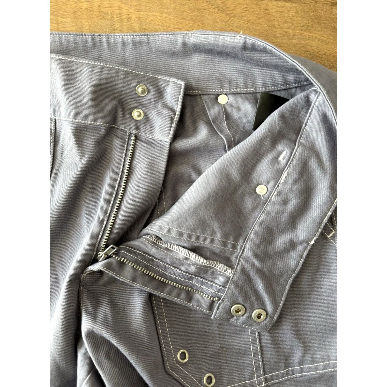 Bdg BDG Jeans Women Baggy Wide Leg Cargo 8 32x31 Purple 90s Grunge Hip Hop London Cargo Pocket Zipper Button Denim Clothing Girl Womens Jeans Size 30" / US 8 / IT 44 - 4 Thumbnail