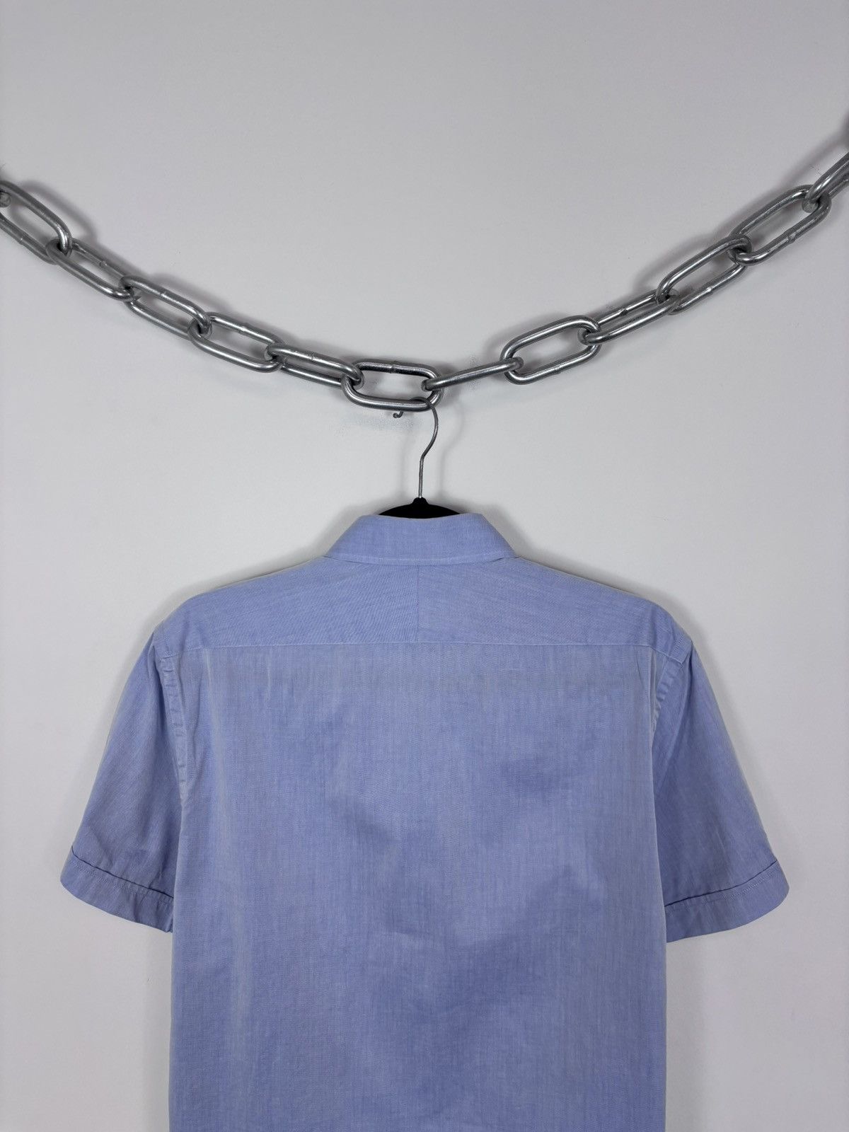 Trussardi Trussardi Vintage Men’s Light Blue Short Sleeve Shirt Size US M / EU 48-50 / 2 - 15 Thumbnail
