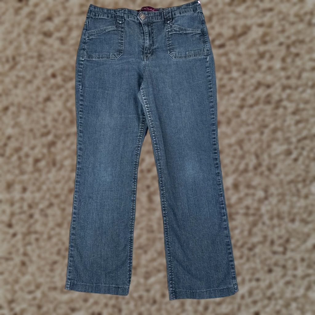 Gloria Vanderbilt Gloria Vanderbilt Jeans Women 10 Blue Denim Straight Mid Rise 29x28 Cotton Blend 5-Pocket Design Size 32" / US 10 / IT 46 - 1 Thumbnail