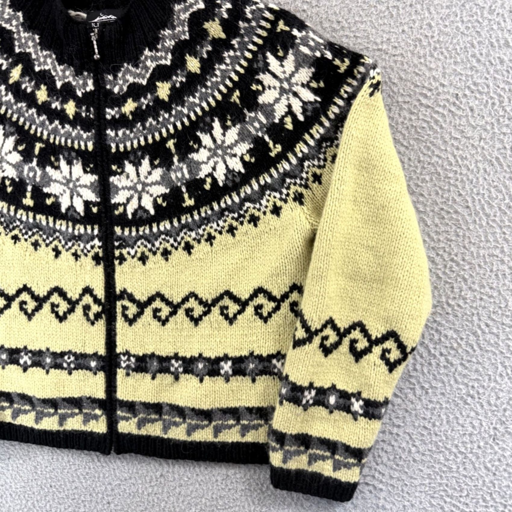 Vintage VINTAGE Icelandic Design Sweater Womens M Angora Lambswool Zip Nordic Outdoor Size M / US 6-8 / IT 42-44 - 5 Thumbnail
