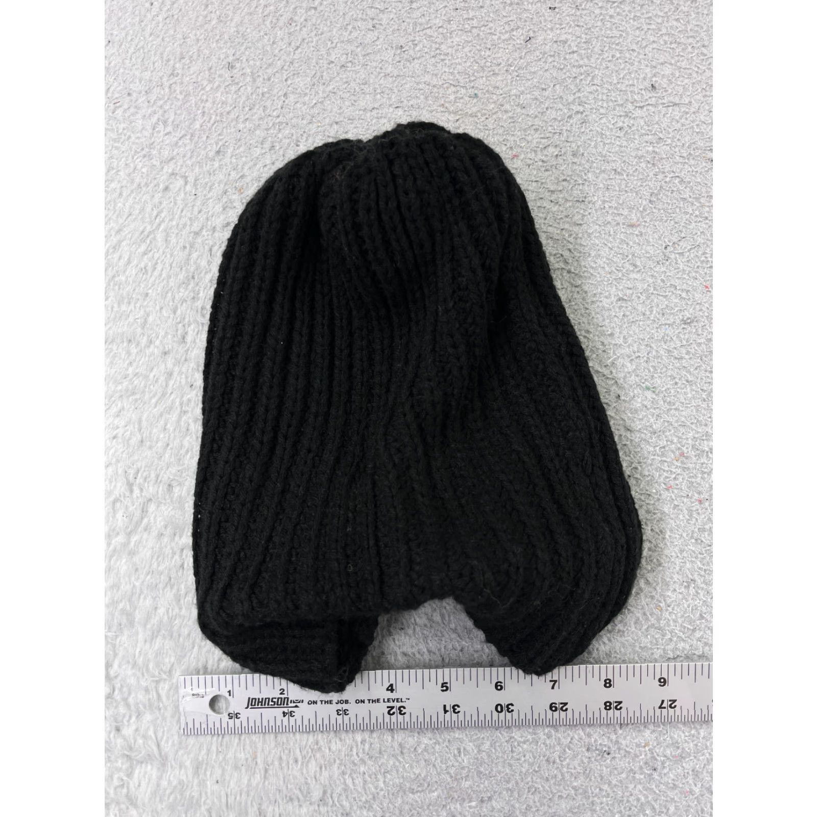 Vintage Womens Beanie Hat One Size Black Blue Knit Acrylic Polyester Winter Ski Pom Beanie - Activewear Women's Outdoors Winter Accessories Size ONE SIZE - 6 Thumbnail