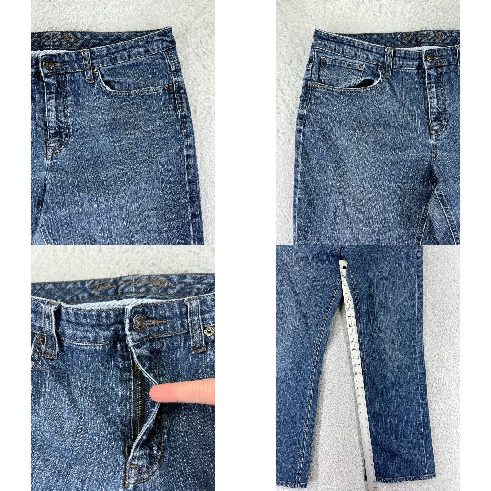 Tommy Hilfiger Tommy Hilfiger Womens Jeans Bootcut Medium Wash 28in Inseam 12 Size Denim Size 34" / US 12 / IT 48 - 8 Thumbnail