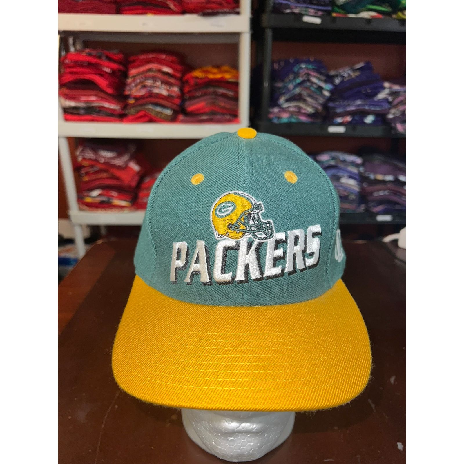 Logo Athletic Vintage Green Bay Packers Snapback Logo 7 Cap Hat NFL VTG Size ONE SIZE - 2 Thumbnail