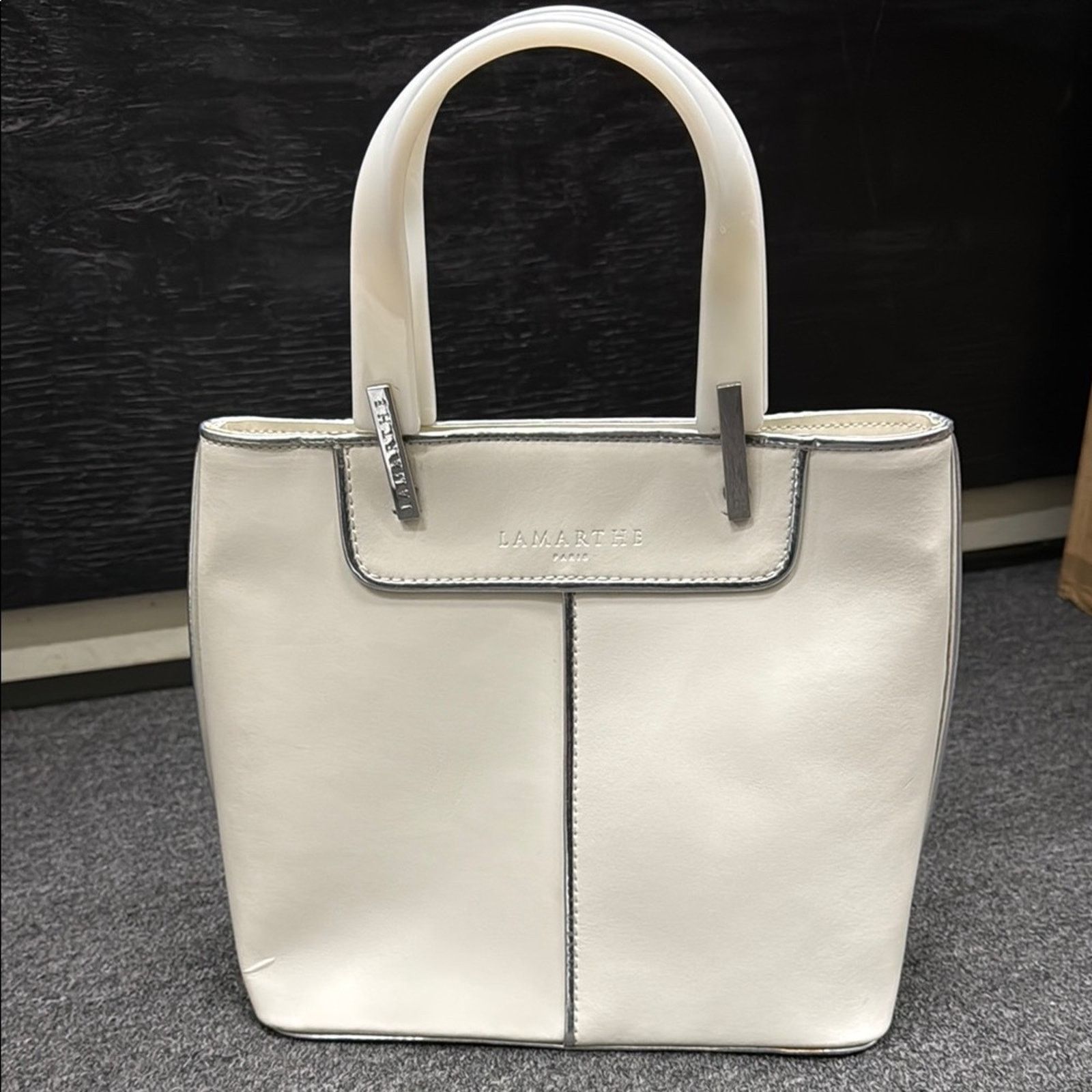 Other NWT LAMARTHE White Women's Top Handle Tote Bag Size ONE SIZE - 1 Thumbnail