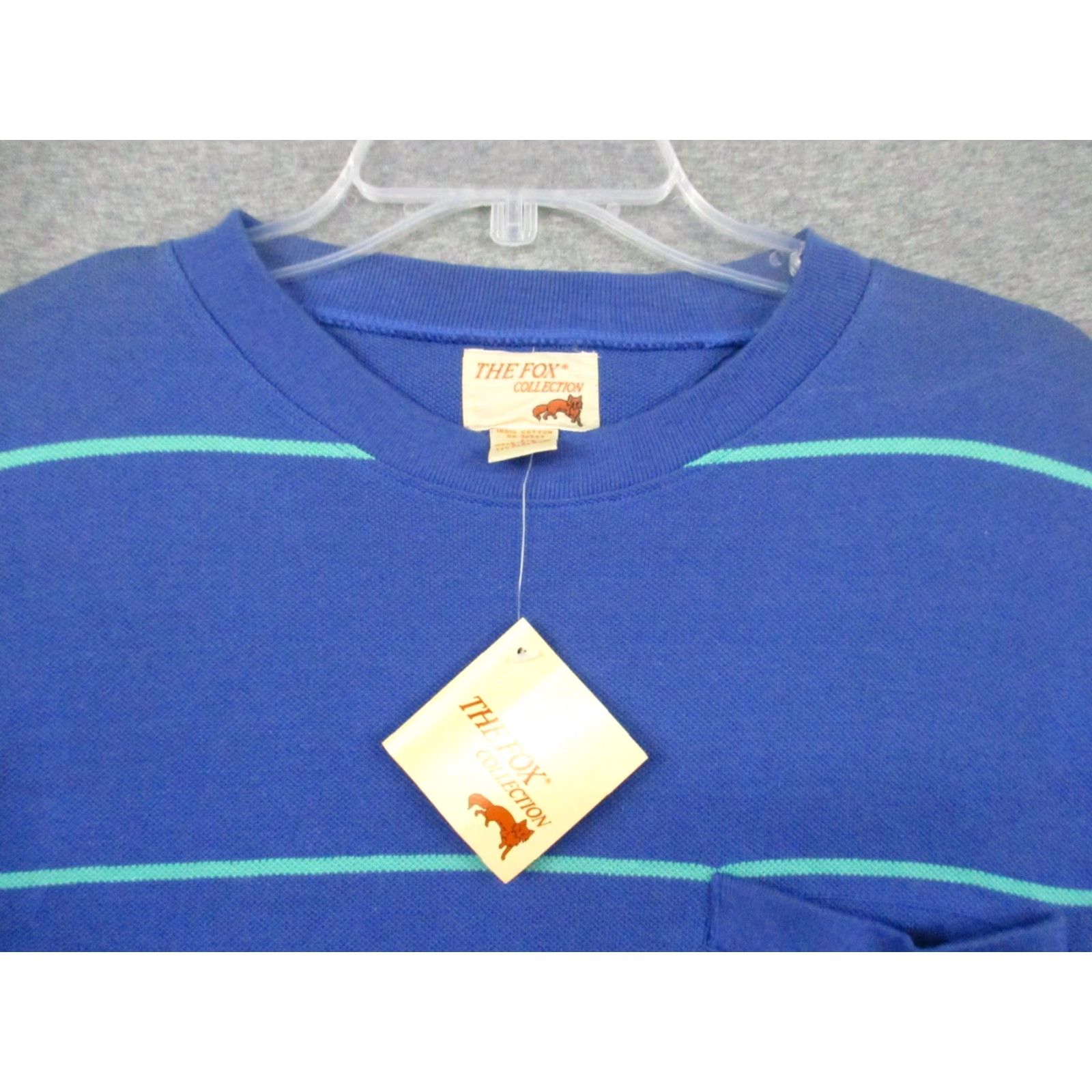 Vintage VINTAGE The Fox Collection Rugby Shirt Men’s L Striped 90s Retro Blue Shirt Mens Vintage Size US L / EU 52-54 / 3 - 2 Thumbnail